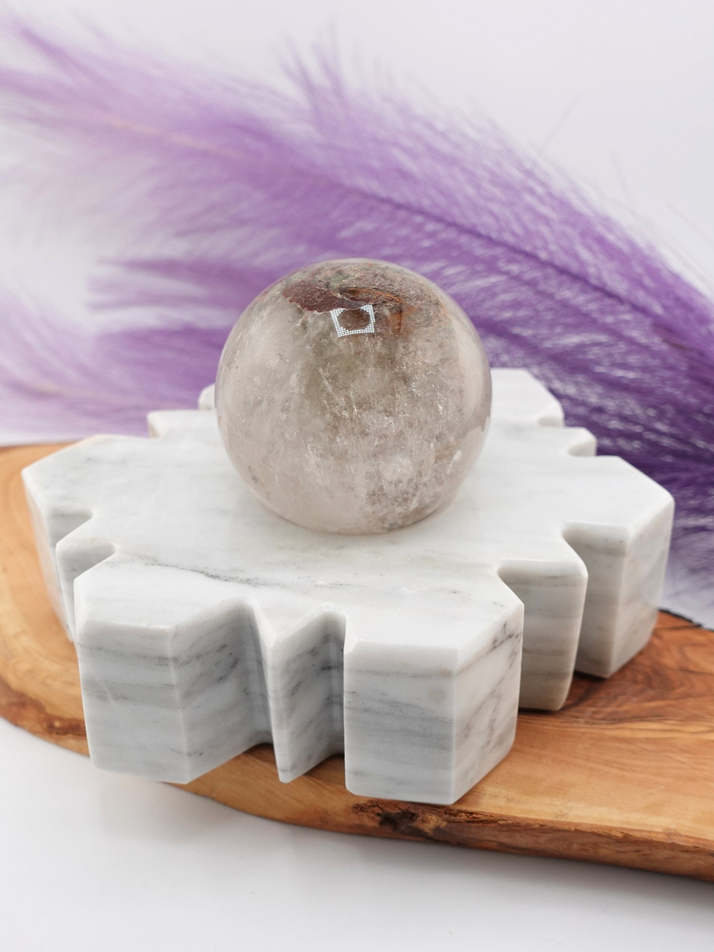 Marble Snowflake Candle Holder