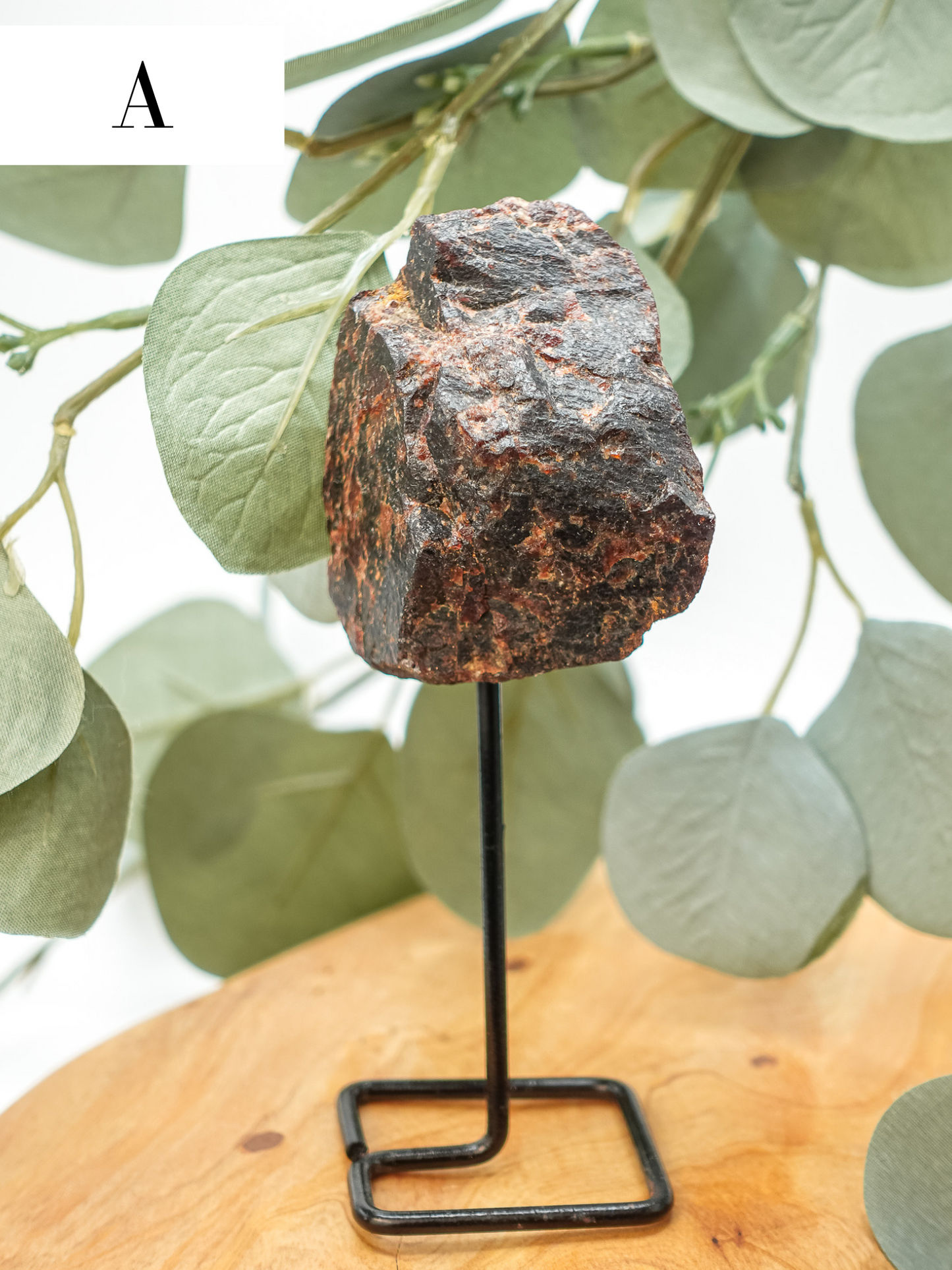 Raw Garnet on a Pin