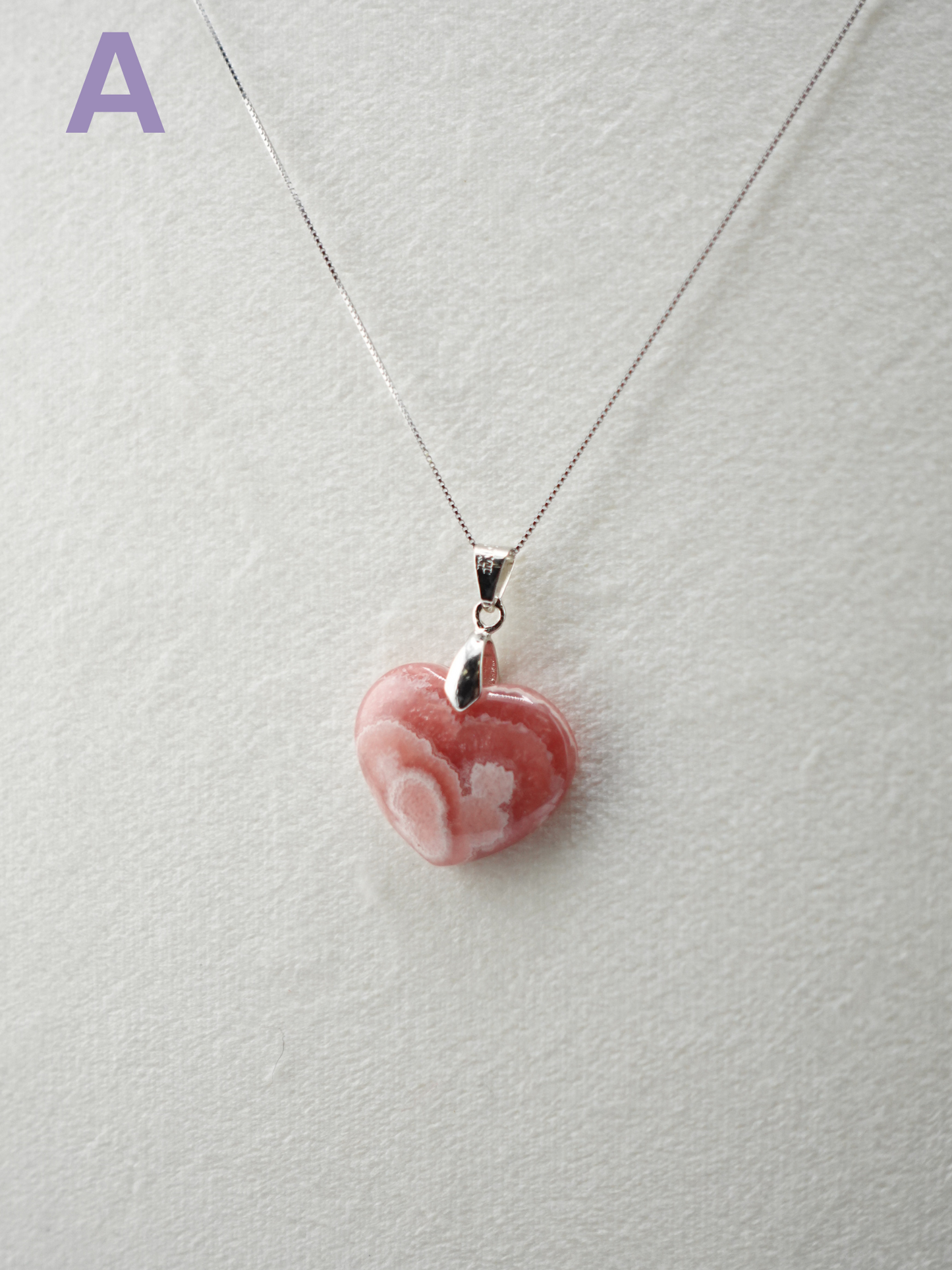 Rhodochrosite Pendant Necklace - Medium