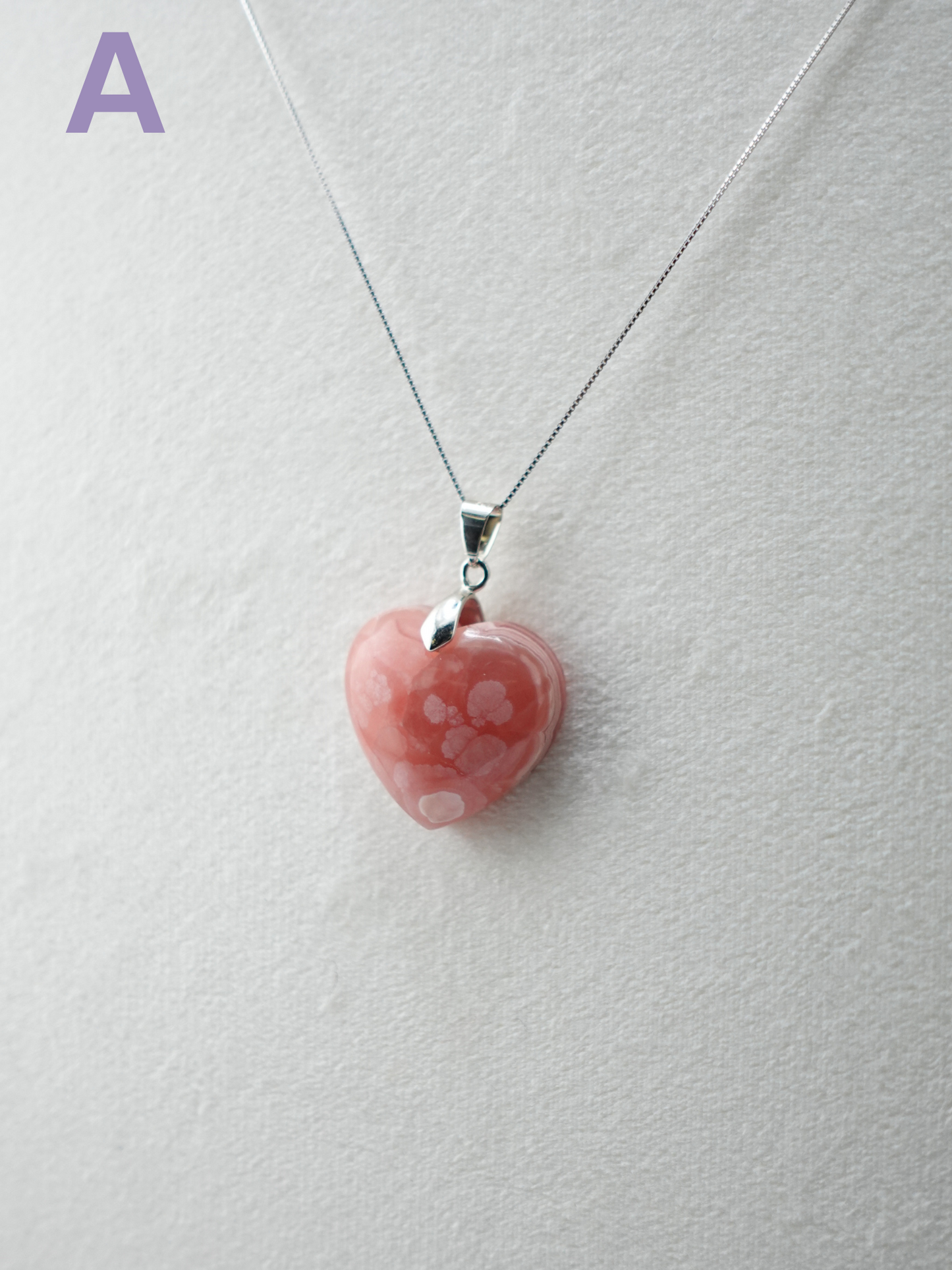 Rhodochrosite Pendant Necklace - XLarge