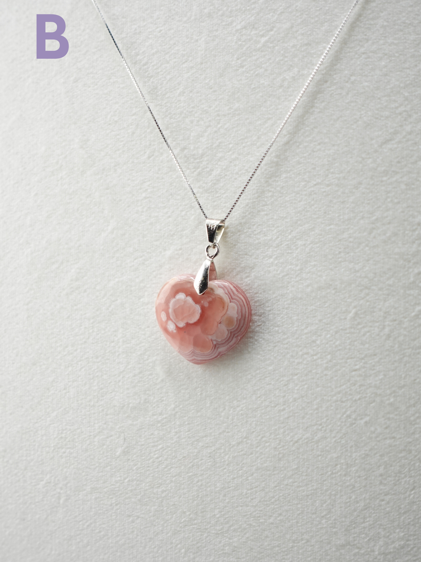 Rhodochrosite Pendant Necklace - Medium