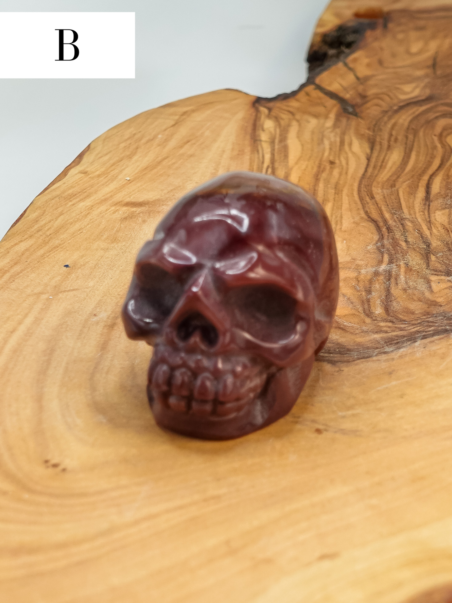 Mookaite Skull Carving