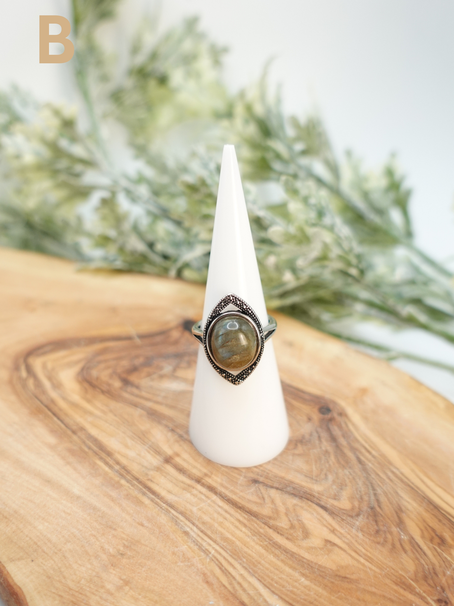 Labradorite Cat Eye Ring