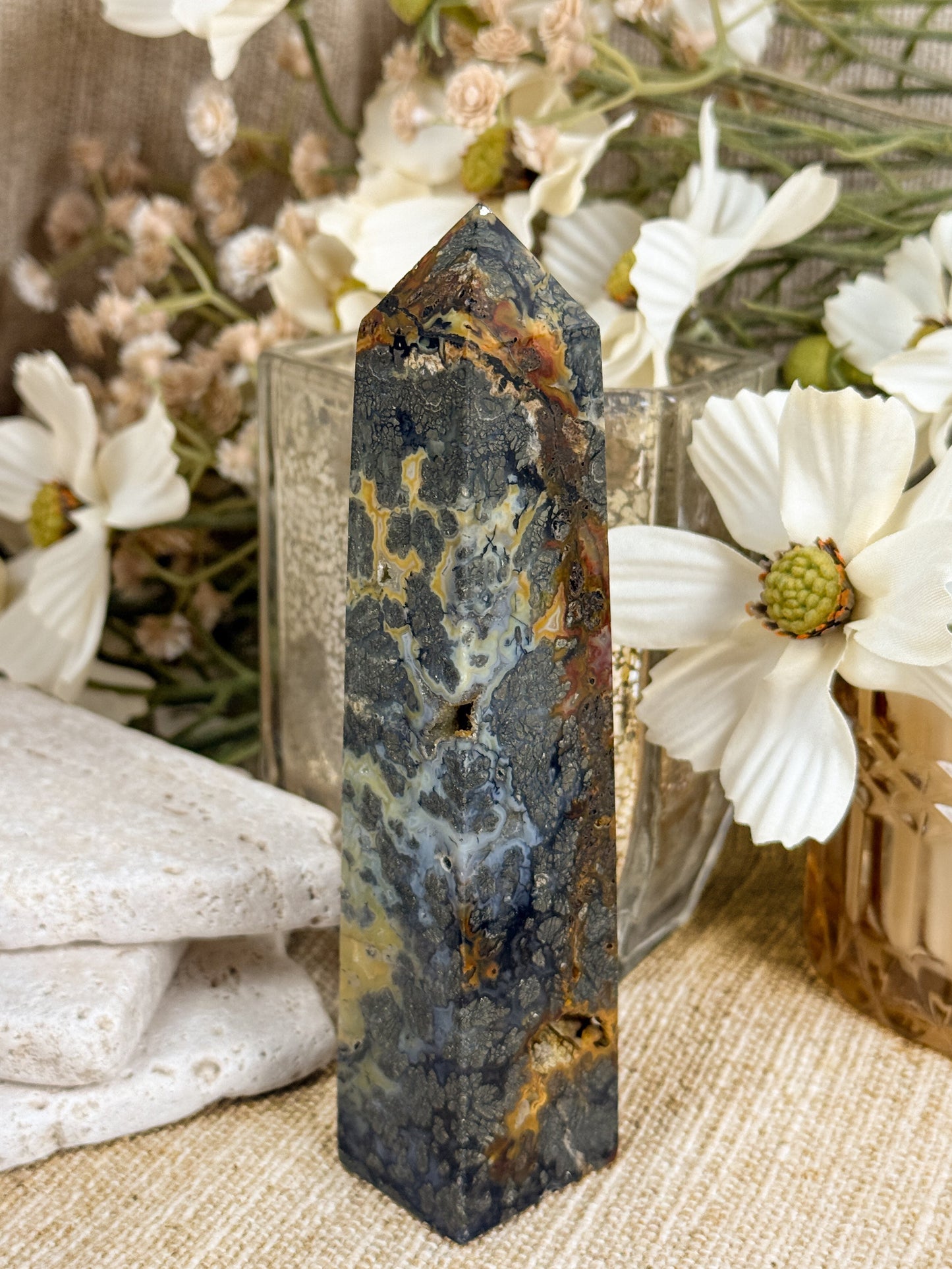 Marcasite Agate Tower