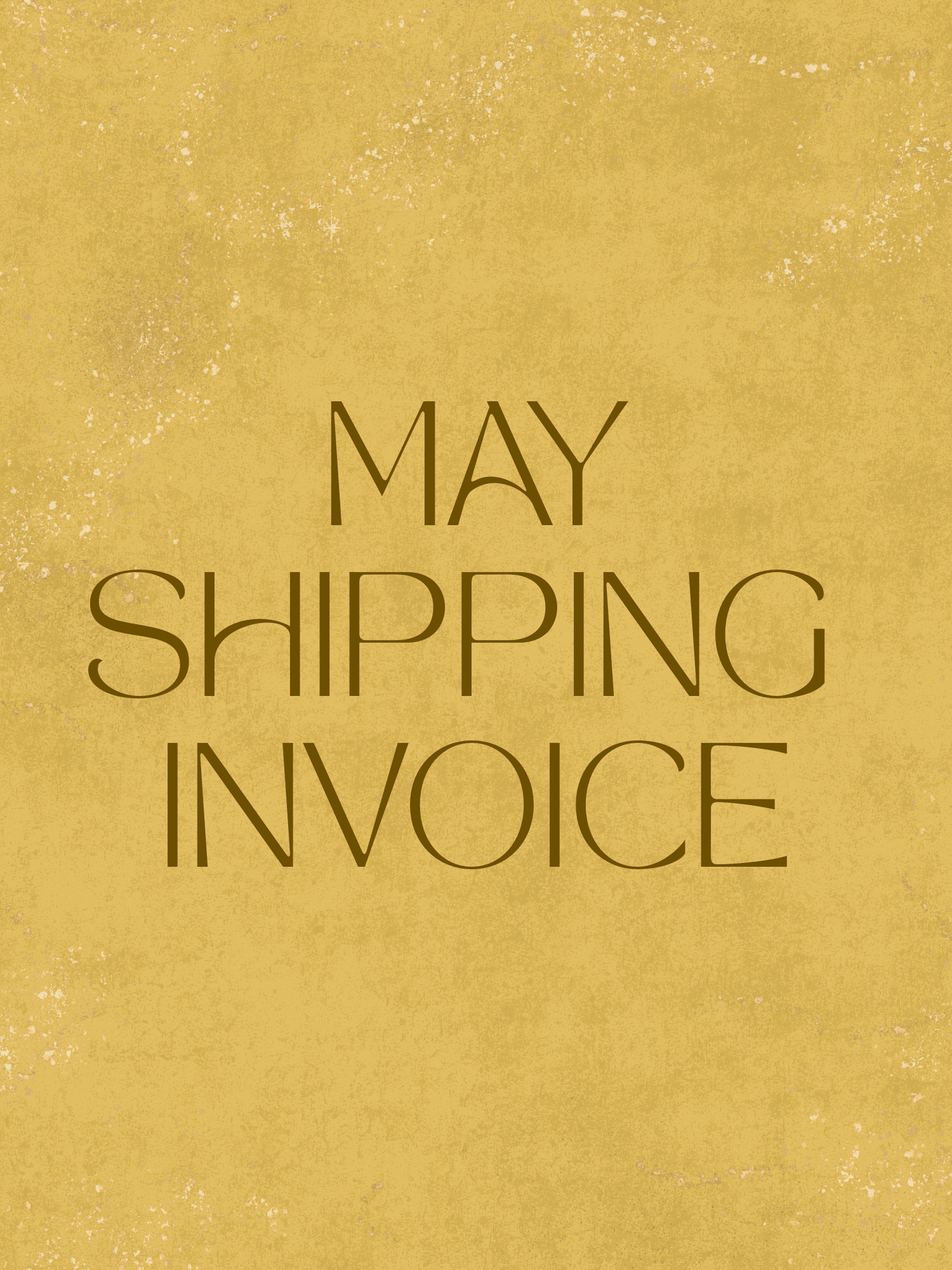 Shipping Invoice -Paige Chojnacki