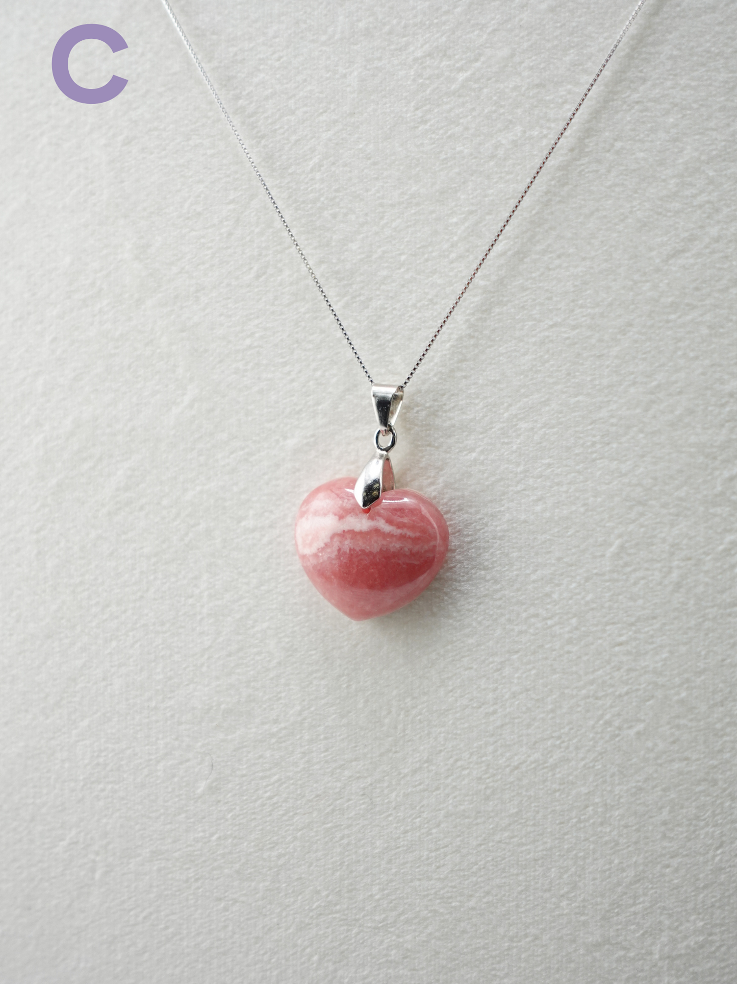 Rhodochrosite Pendant Necklace - Medium