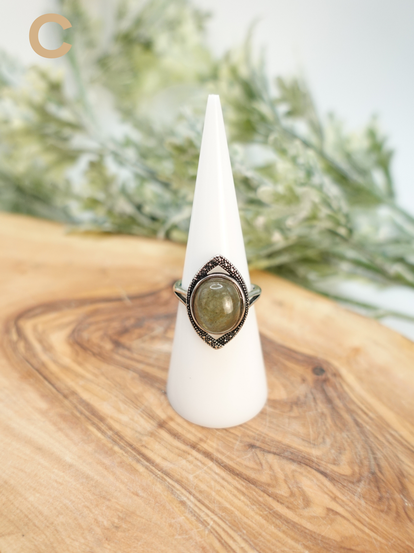 Labradorite Cat Eye Ring