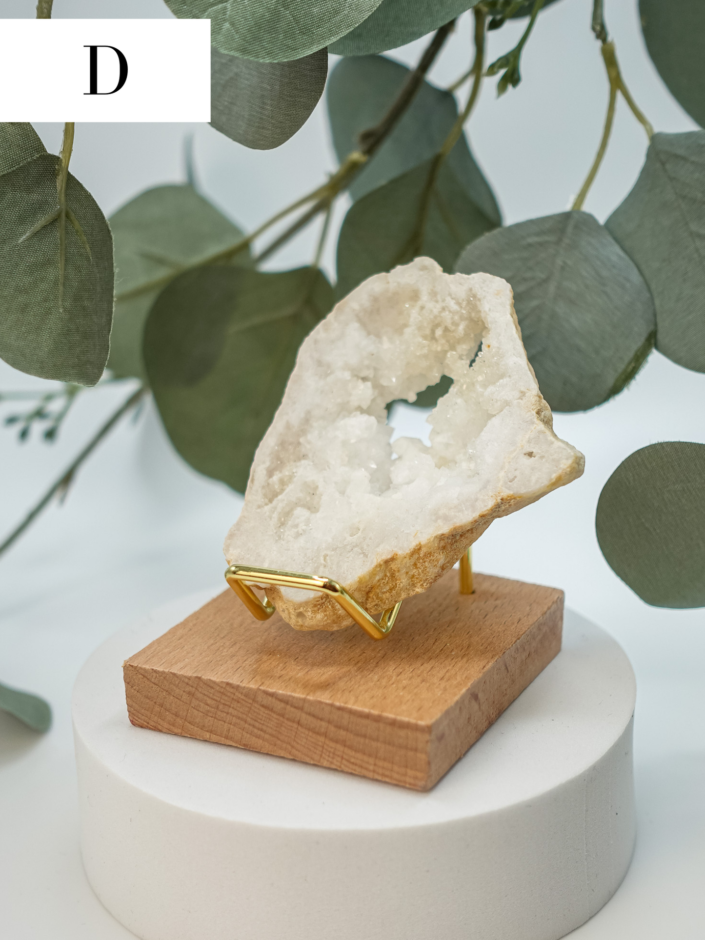 White Quartz Druzy Slice