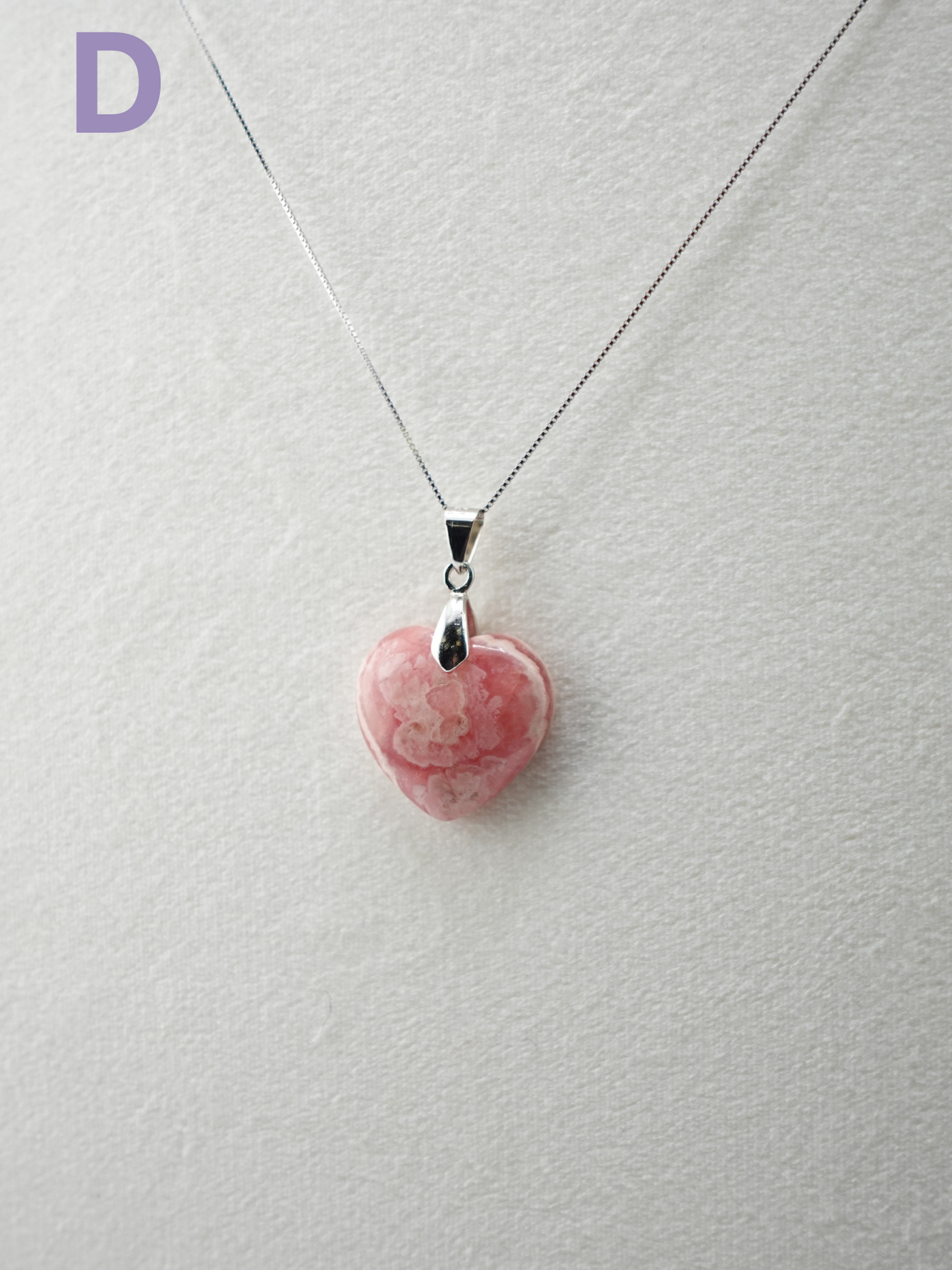Rhodochrosite Pendant Necklace - Medium