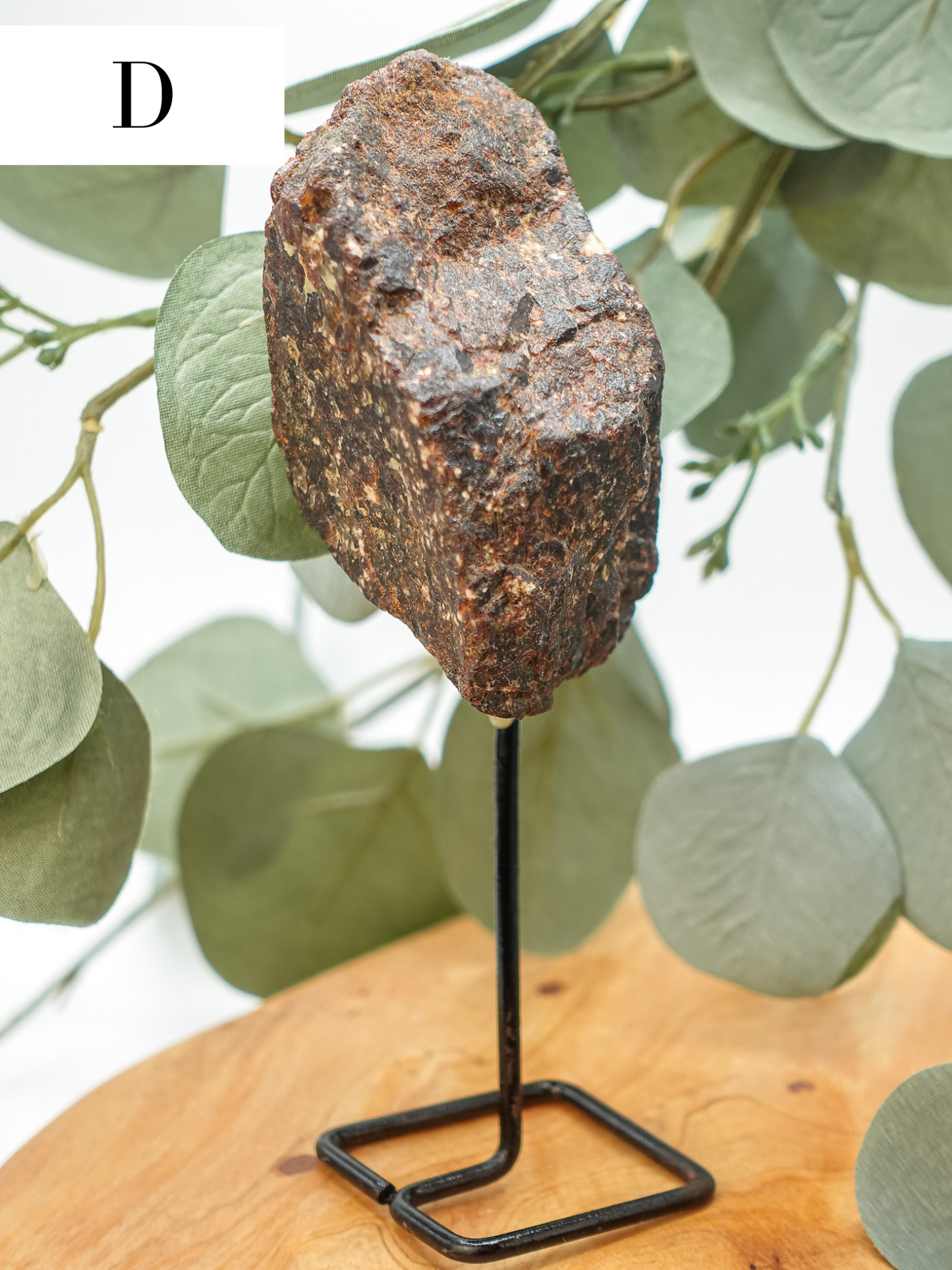 Raw Garnet on a Pin