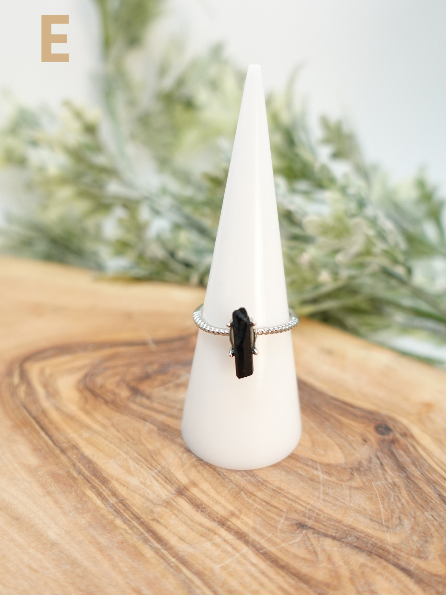 Raw Black Tourmaline Ring