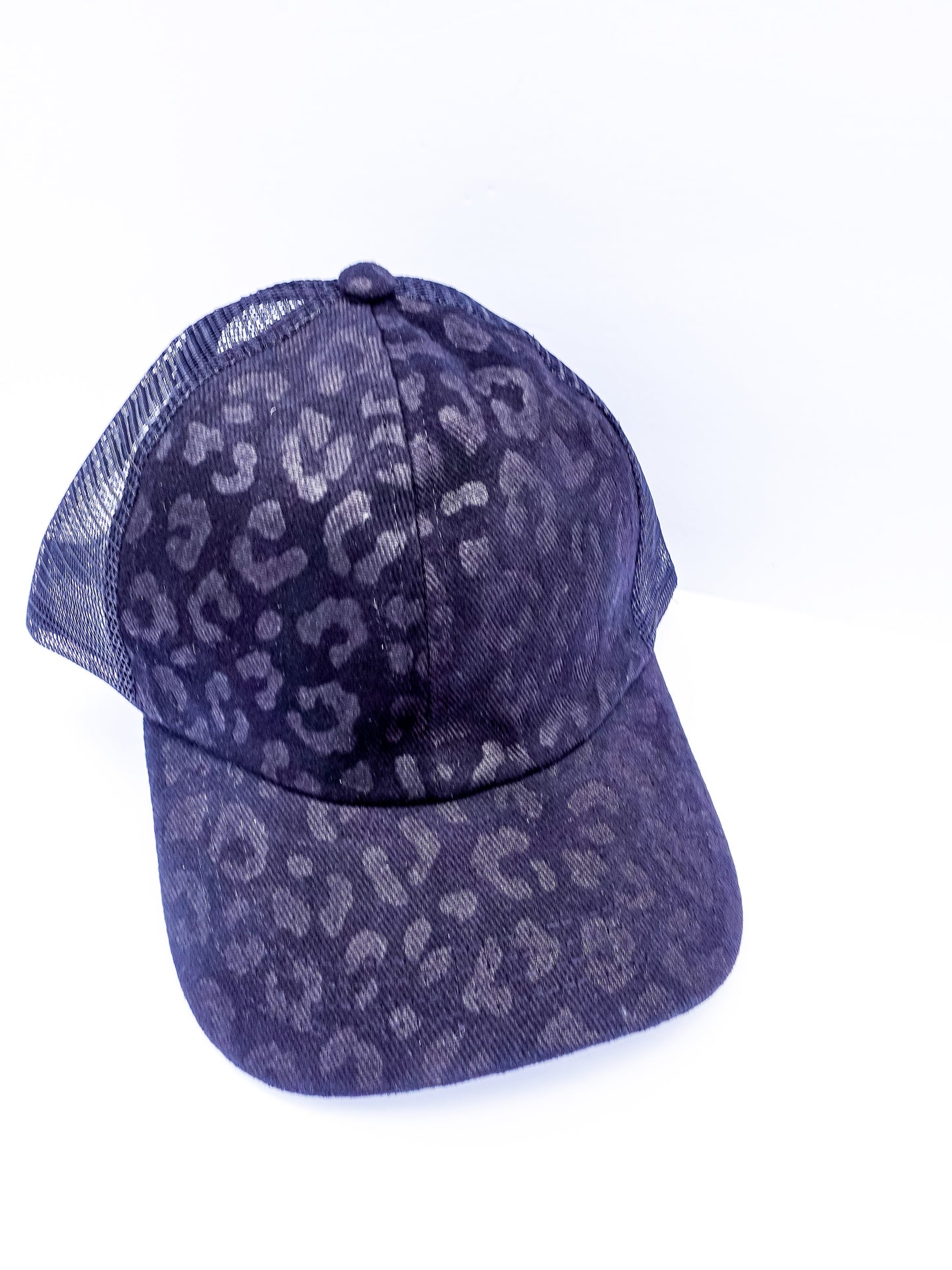 Black Leopard Cap
