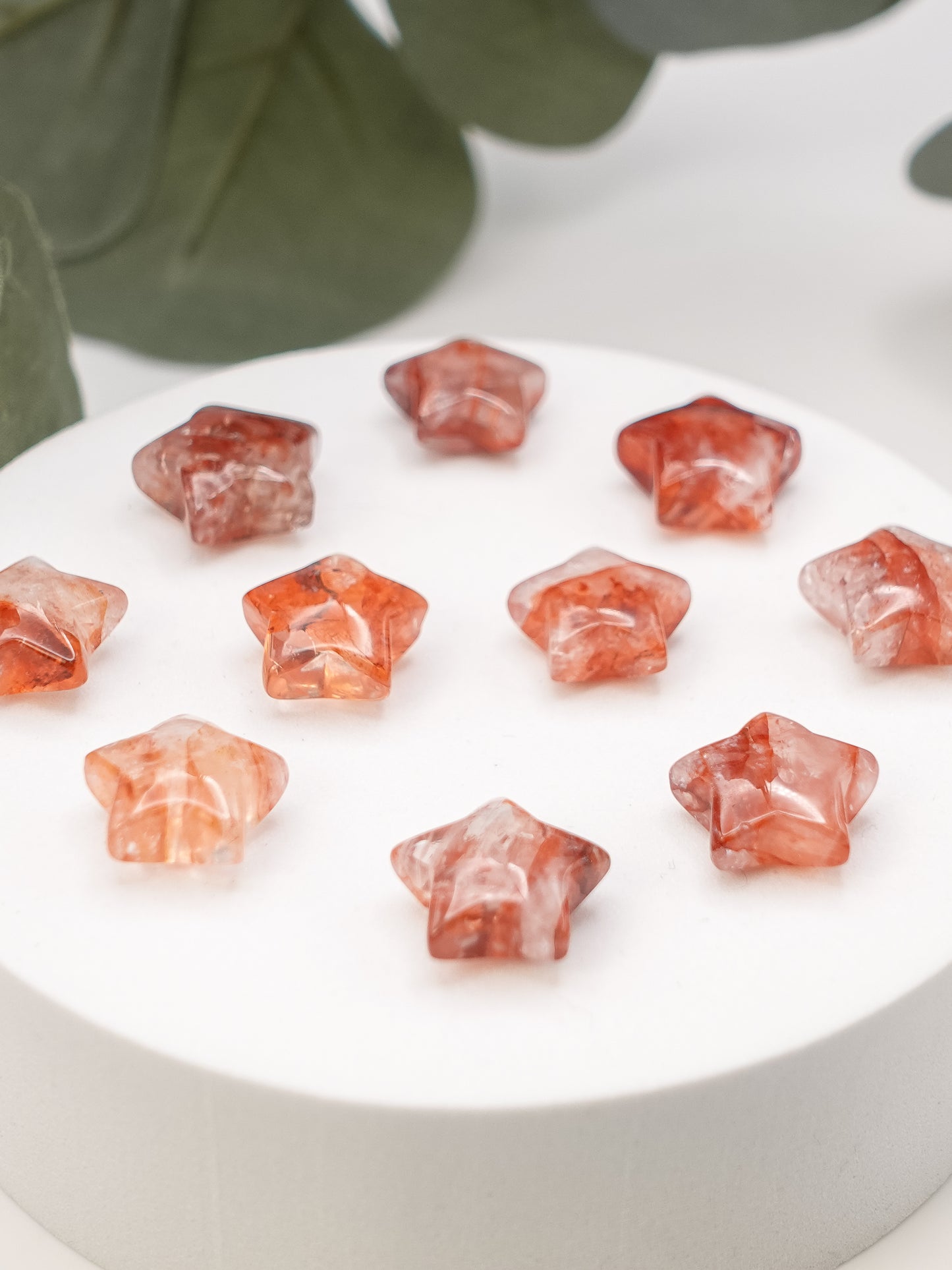 Mini Fire Quartz Star Carving