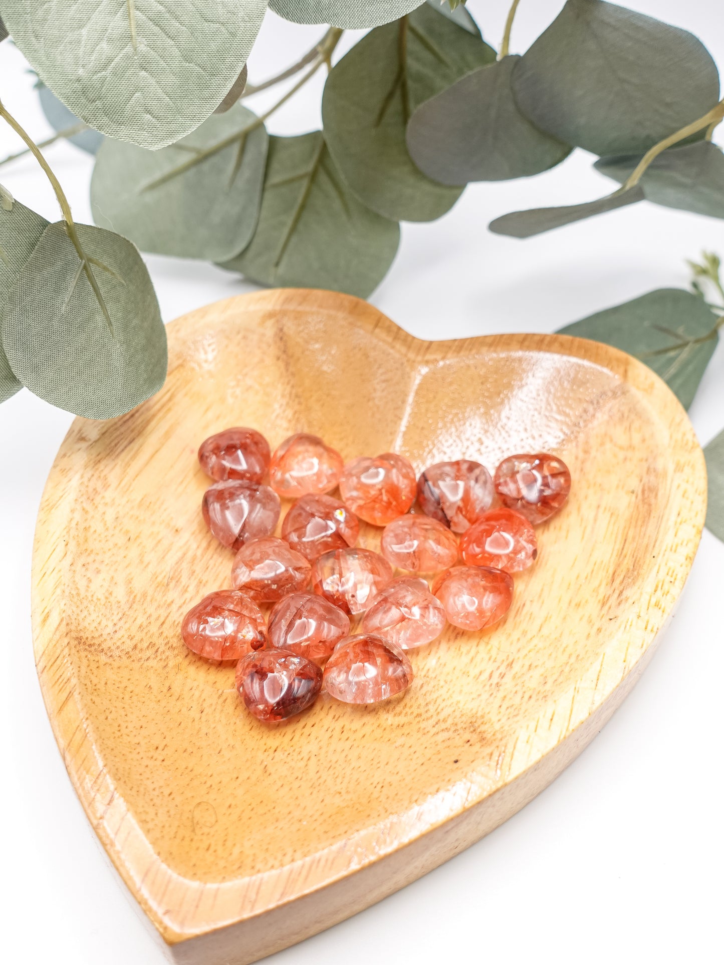 Mini Fire Quartz Heart Carving