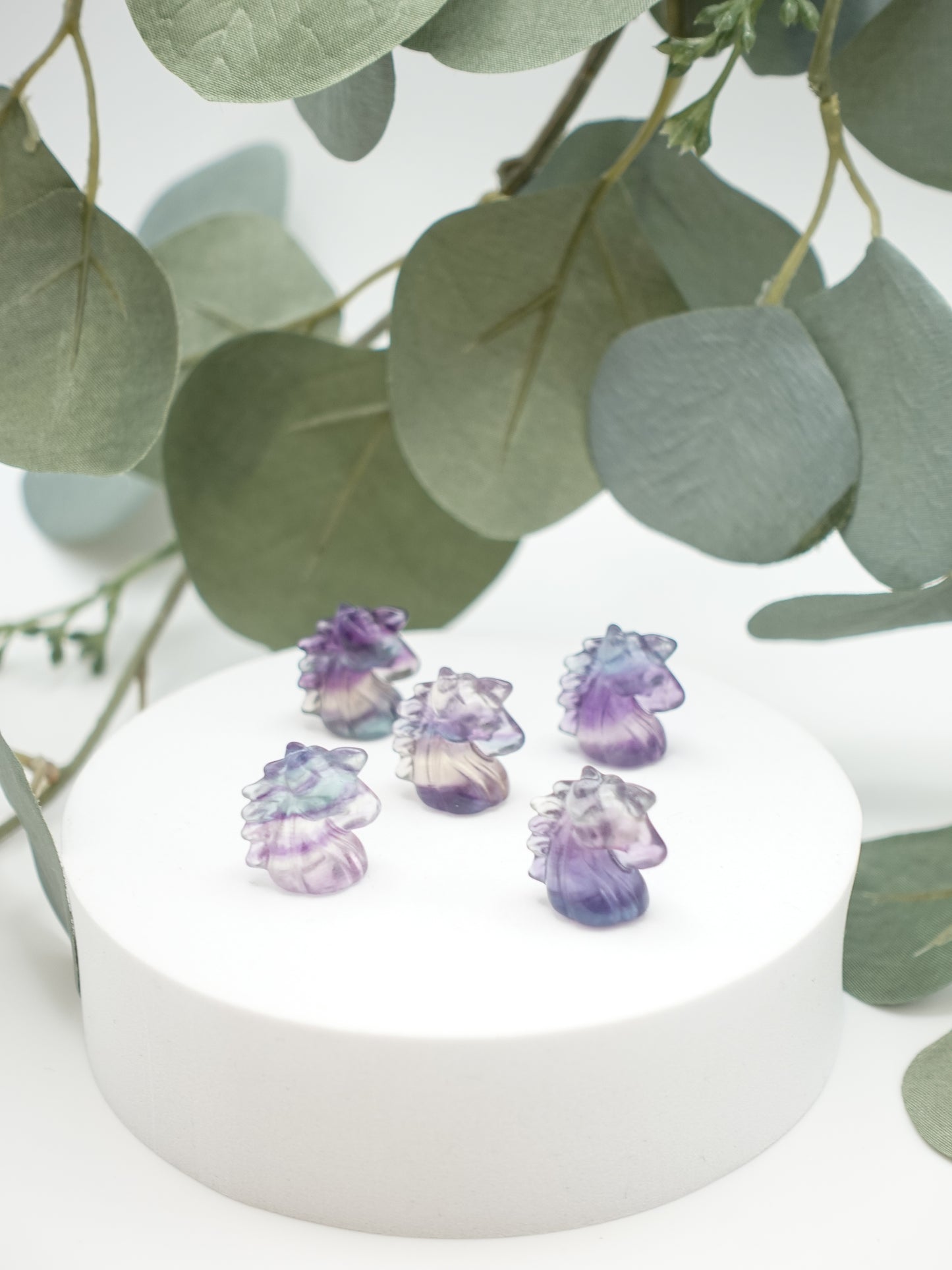 Mini Fluorite Unicorn Carving
