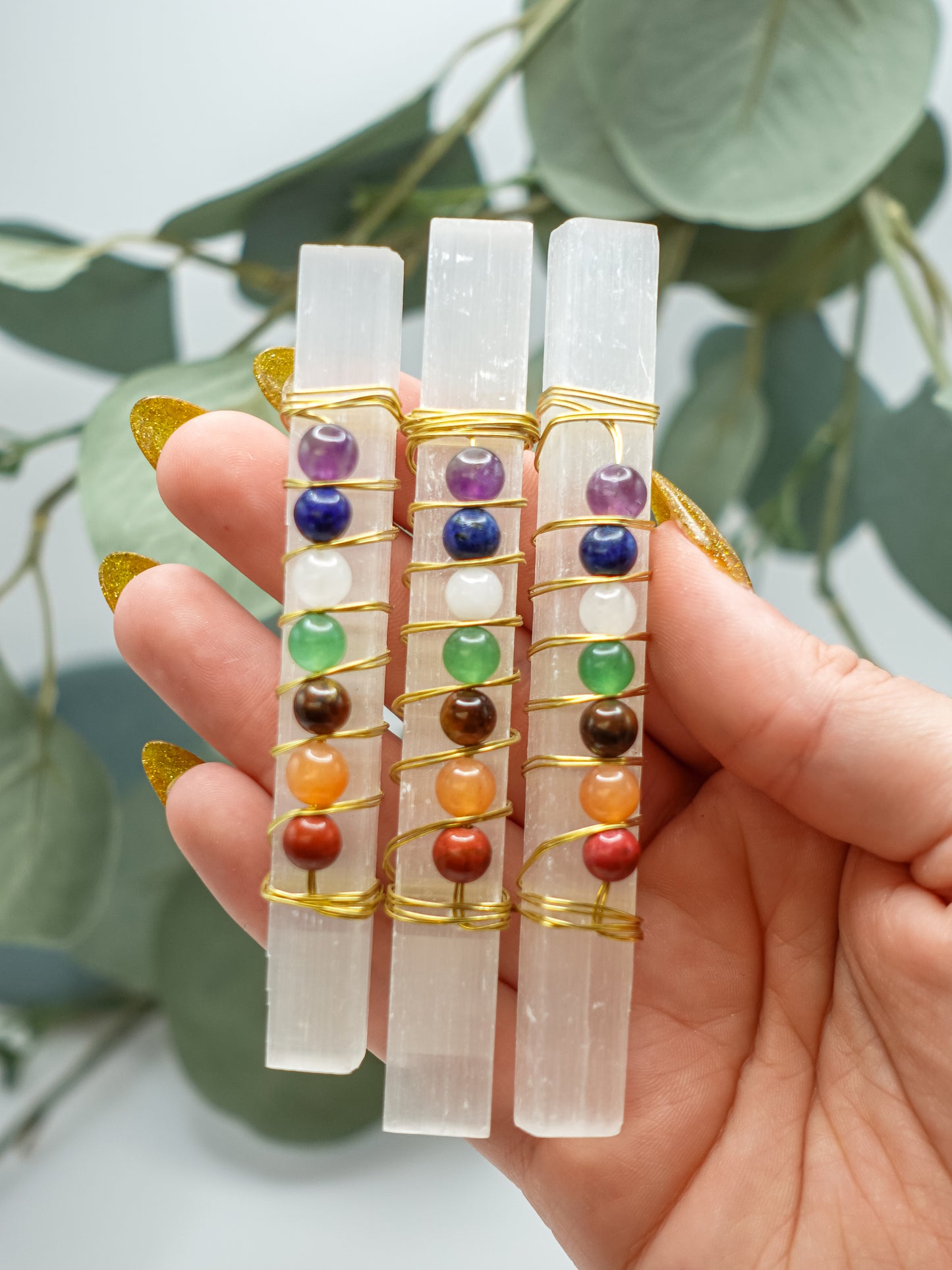 Selenite Chakra Stick
