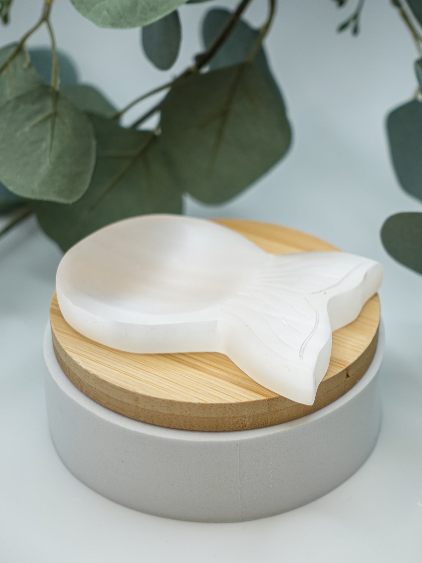 Selenite Mermaid Tail Dish