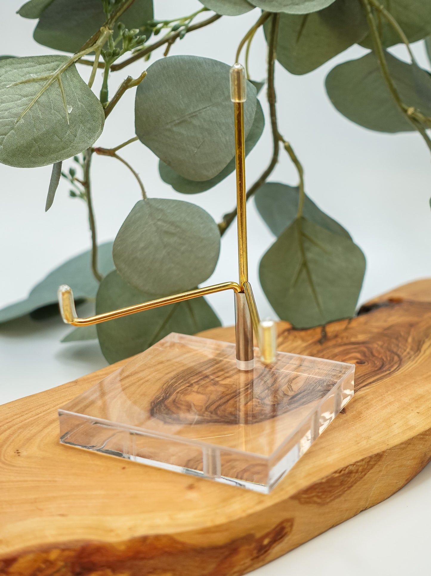 Clear and Metal Easel Slab Stand - Adjustable