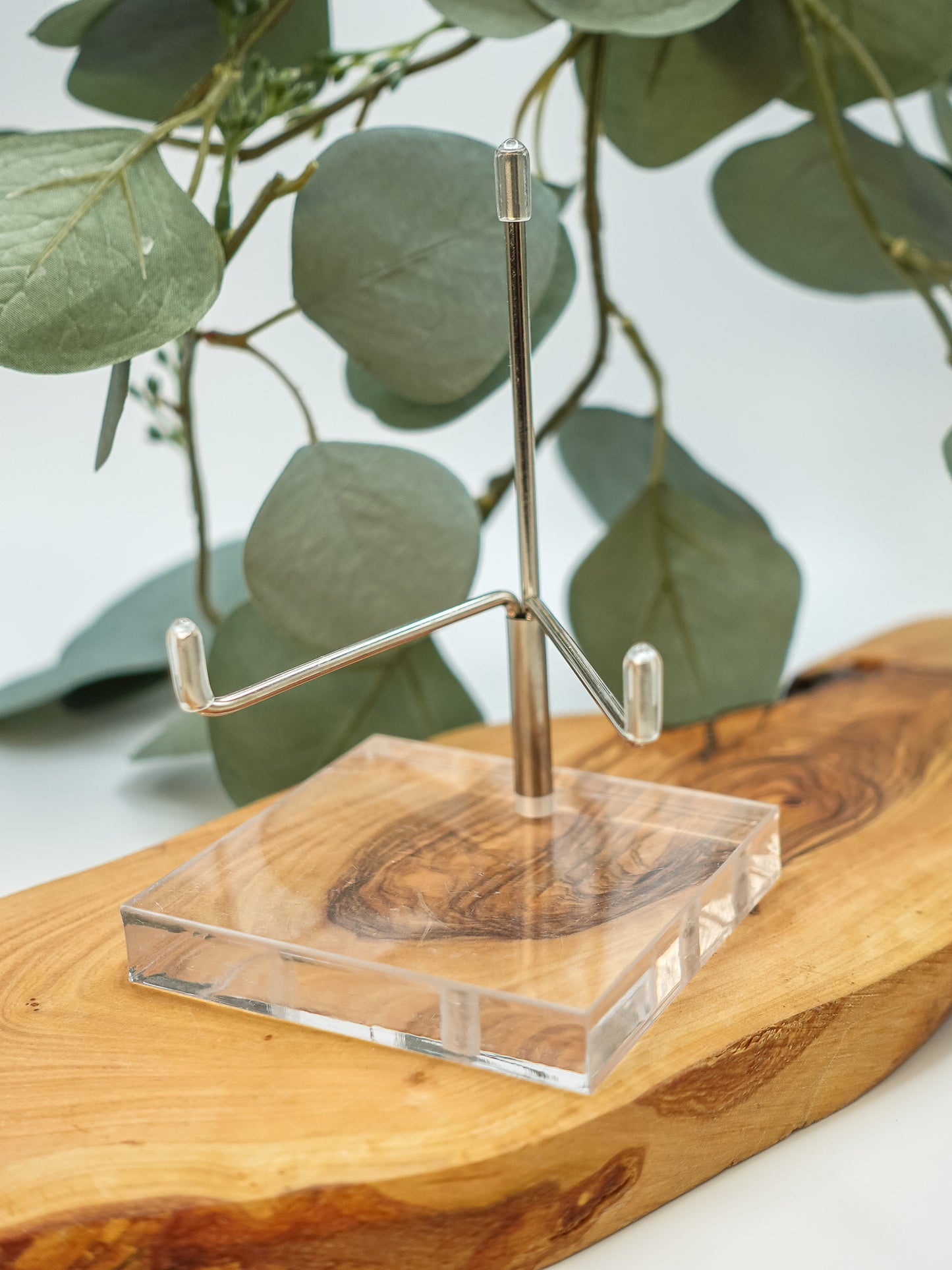 Clear and Metal Easel Slab Stand - Adjustable