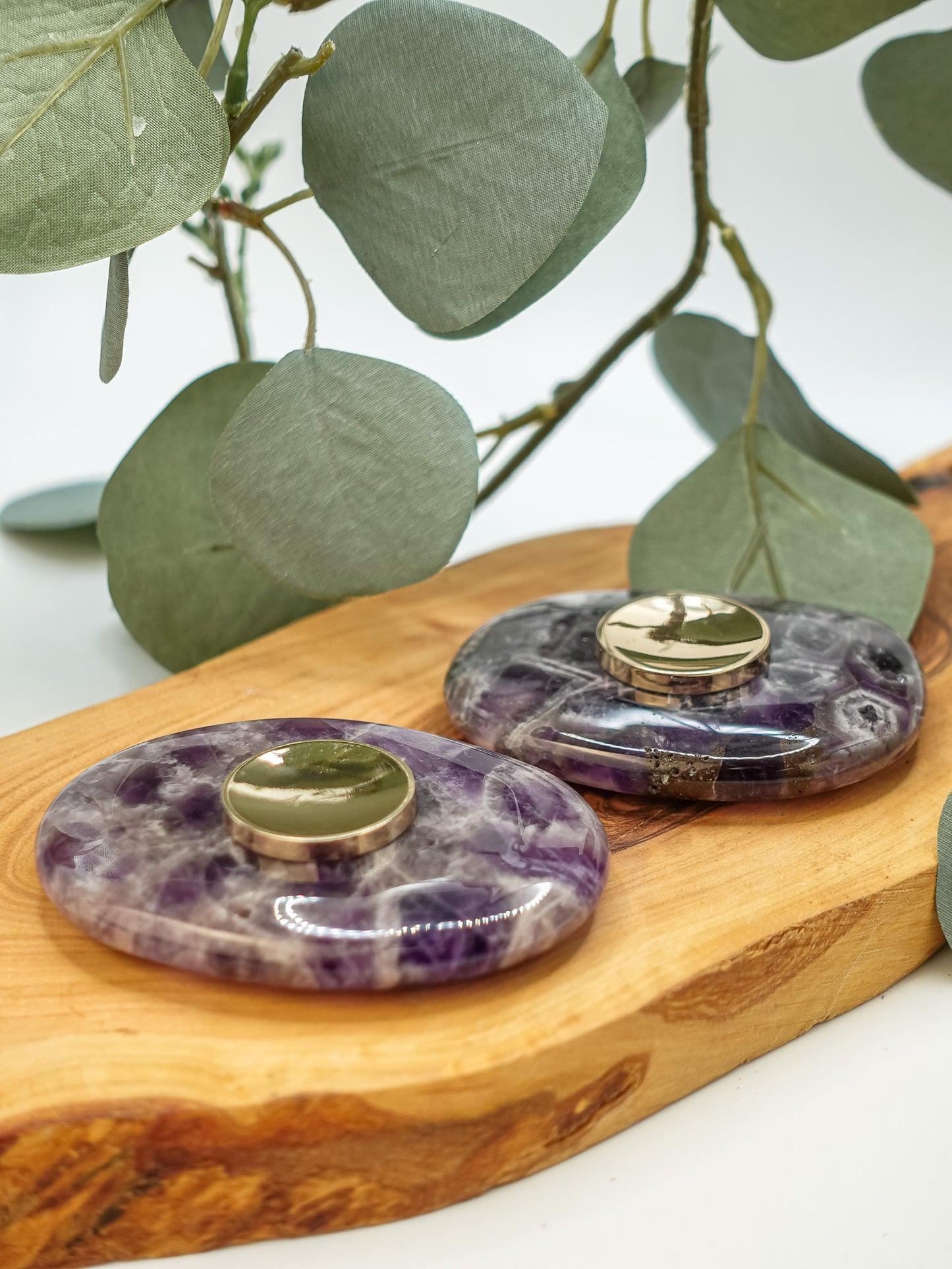 Palm Stone Crystal Sphere Stand