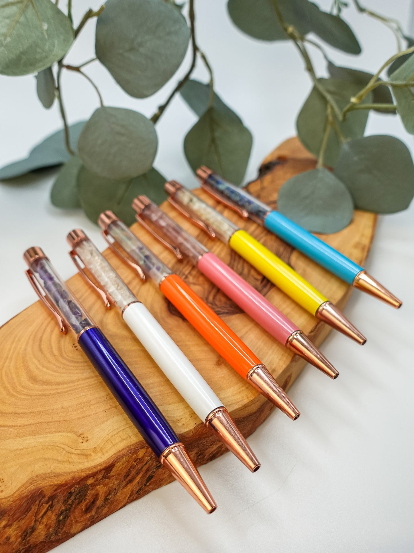 Rose Gold Crystal Chip Pen