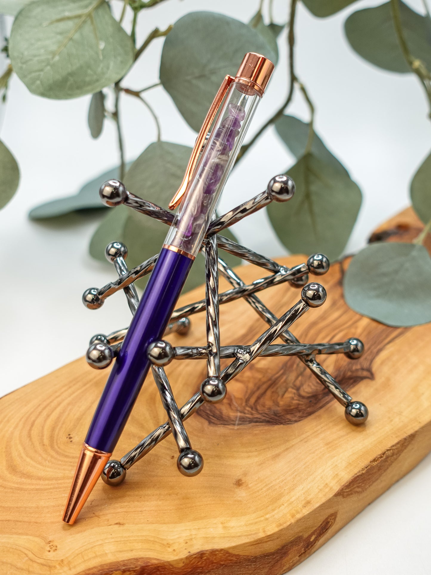 Rose Gold Crystal Chip Pen