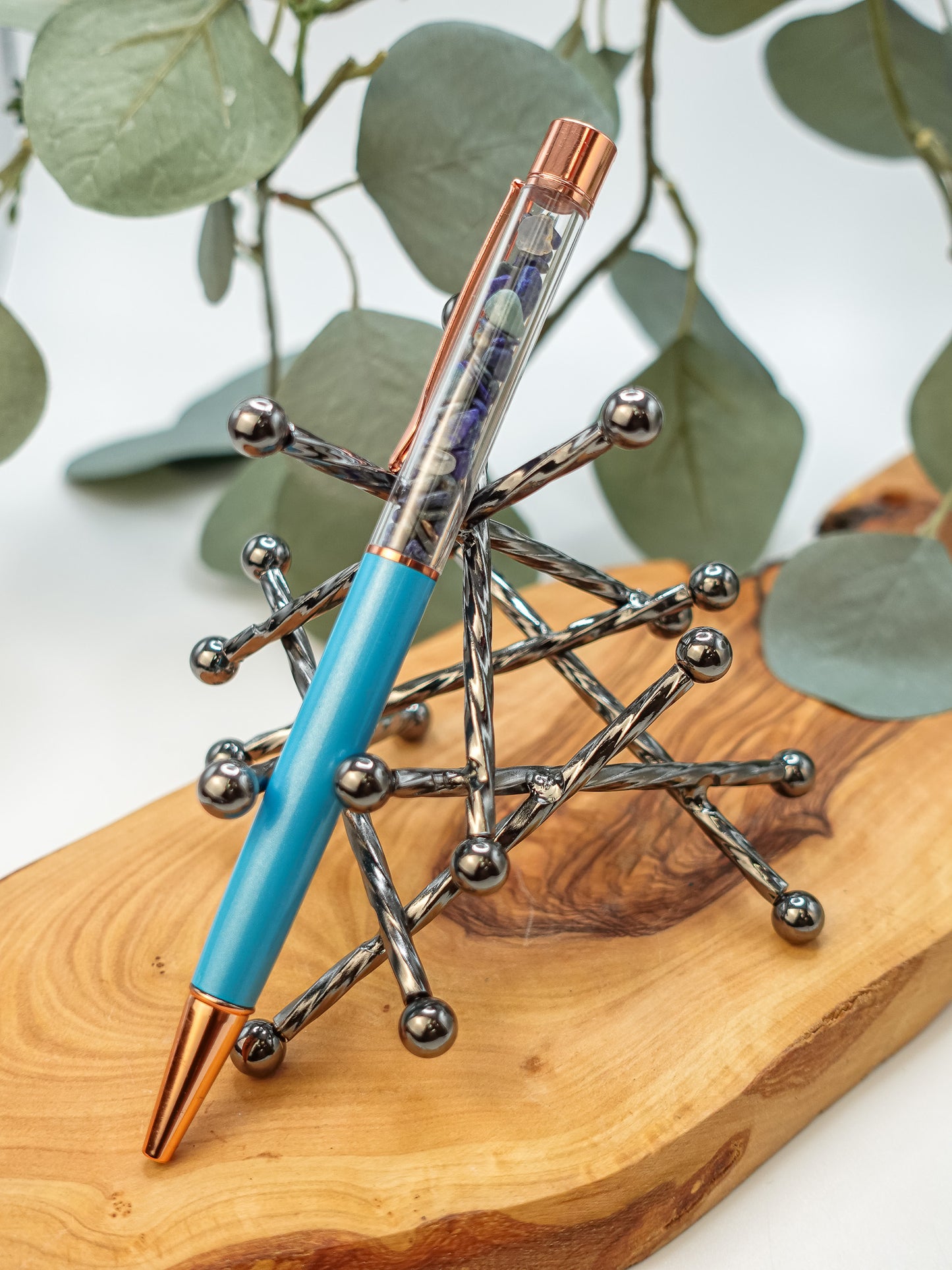 Rose Gold Crystal Chip Pen