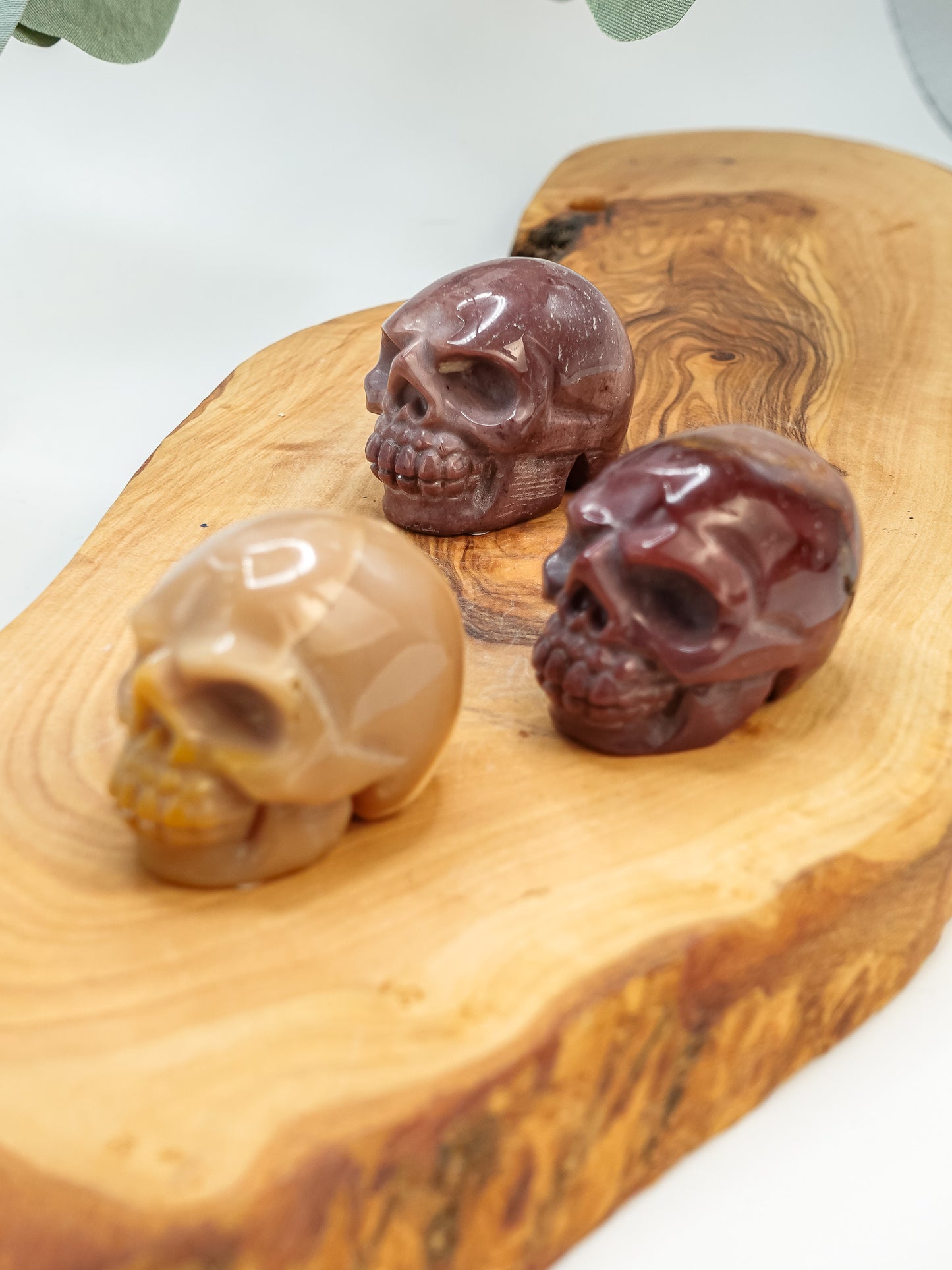 Mookaite Skull Carving