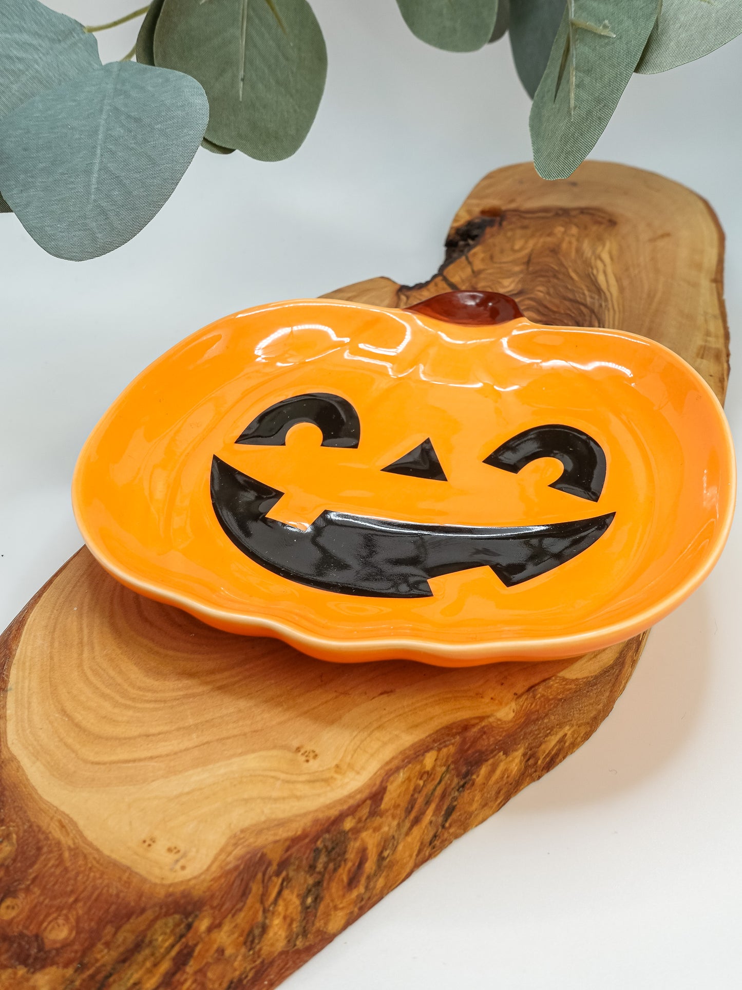 Pumpkin Glass Dish
