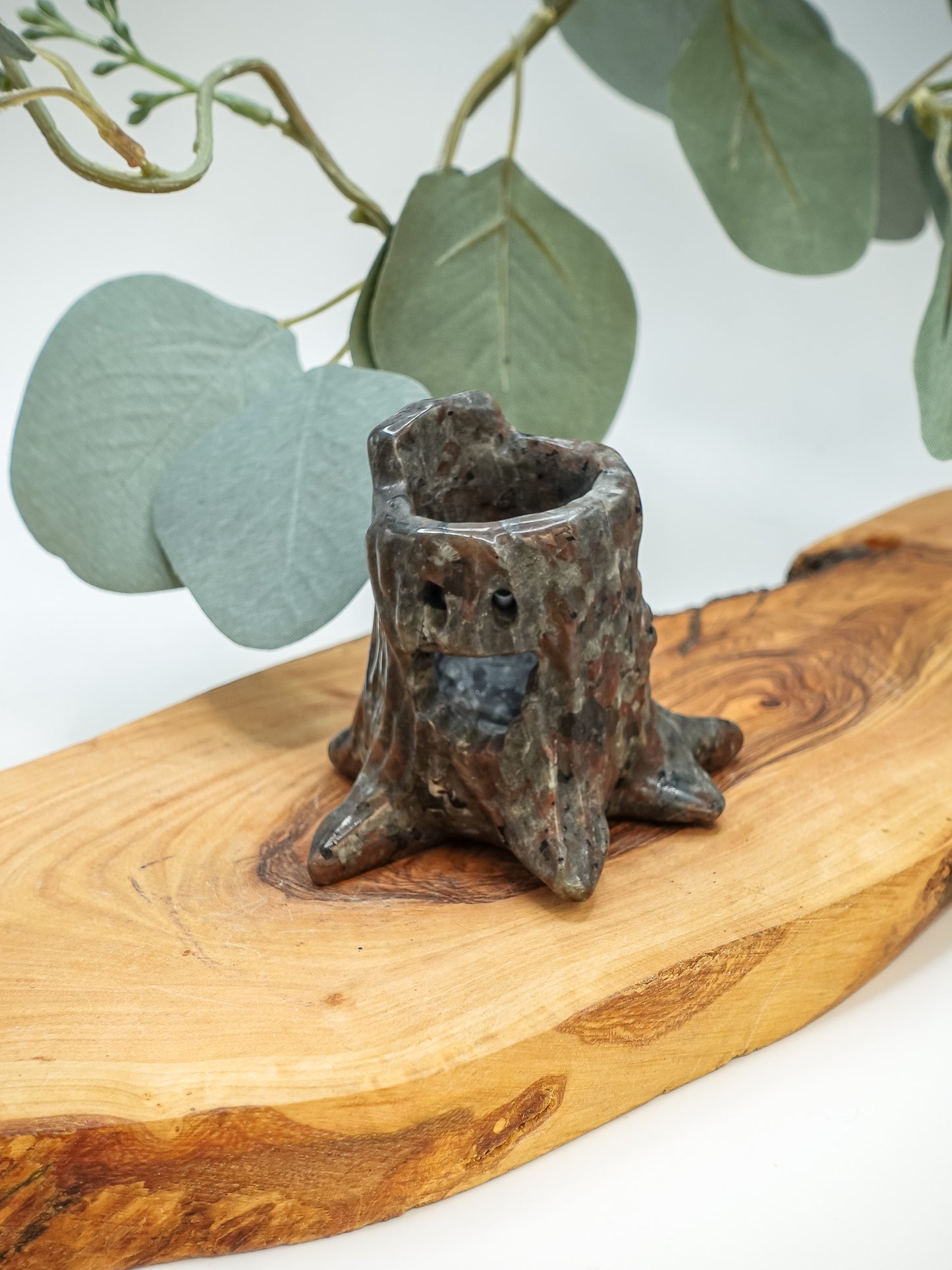 Yooperlite Candle Holder Tree Stump