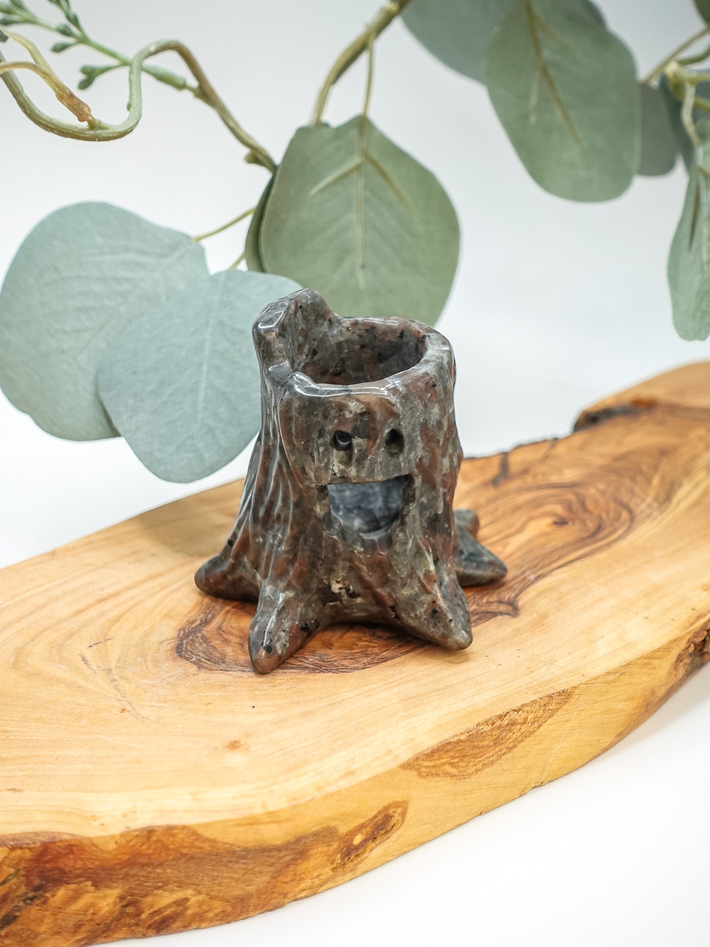 Yooperlite Candle Holder Tree Stump