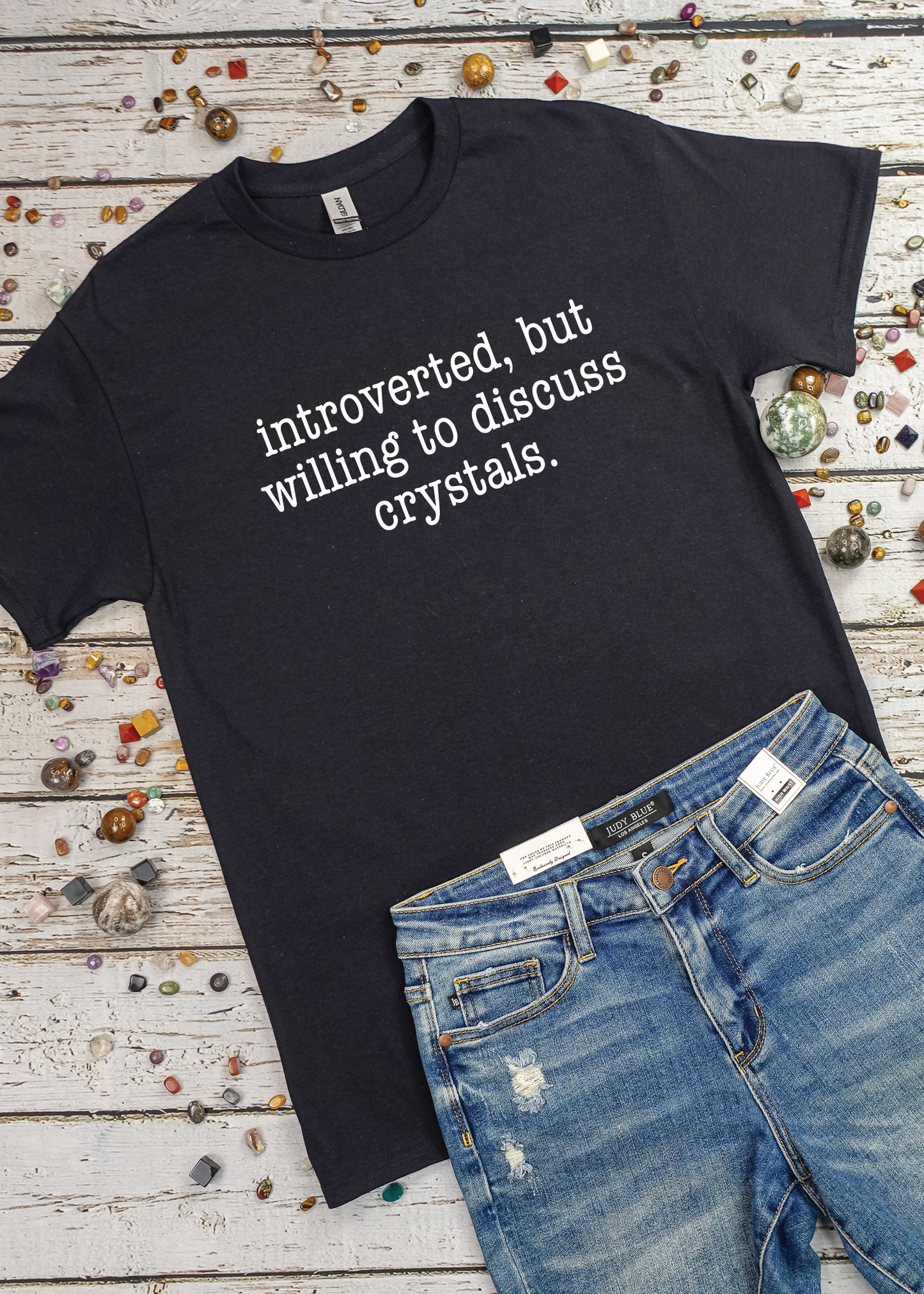 Introverted But Will Discuss Crystals - Graphic Tee