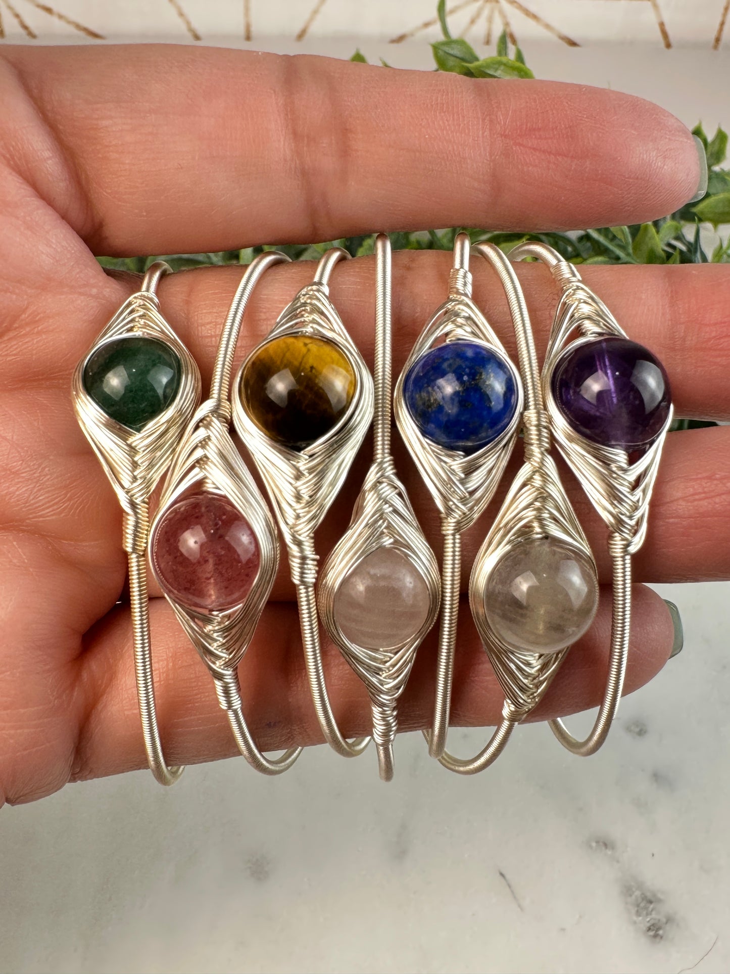 Silver Wire Stretch Bracelet-You Pick