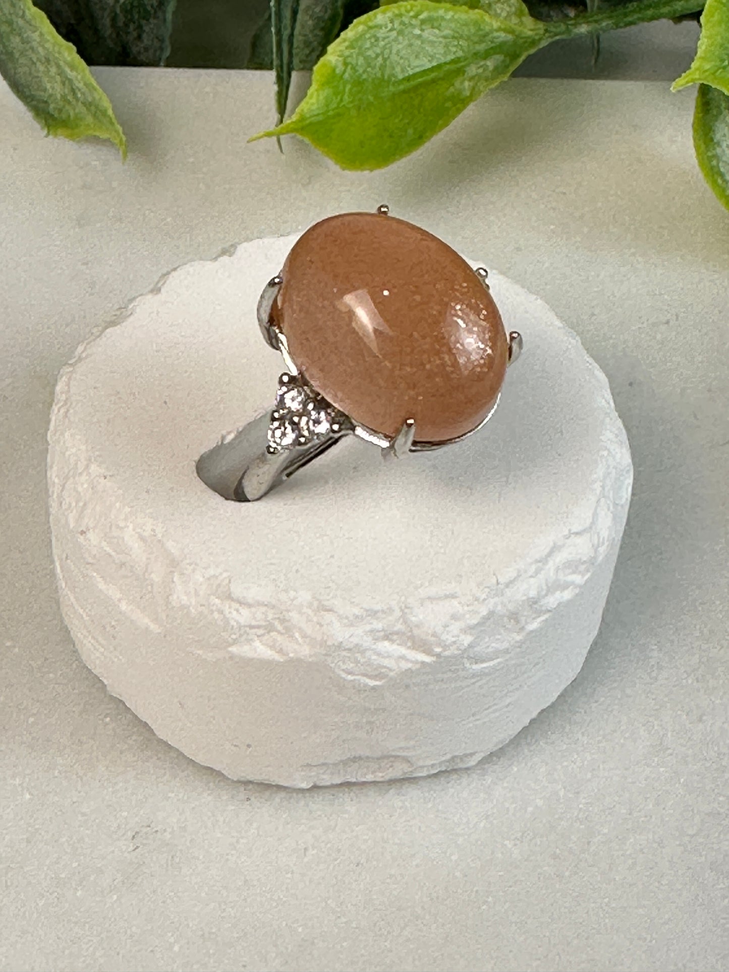 Sunstone Oval Ring-Adjustable