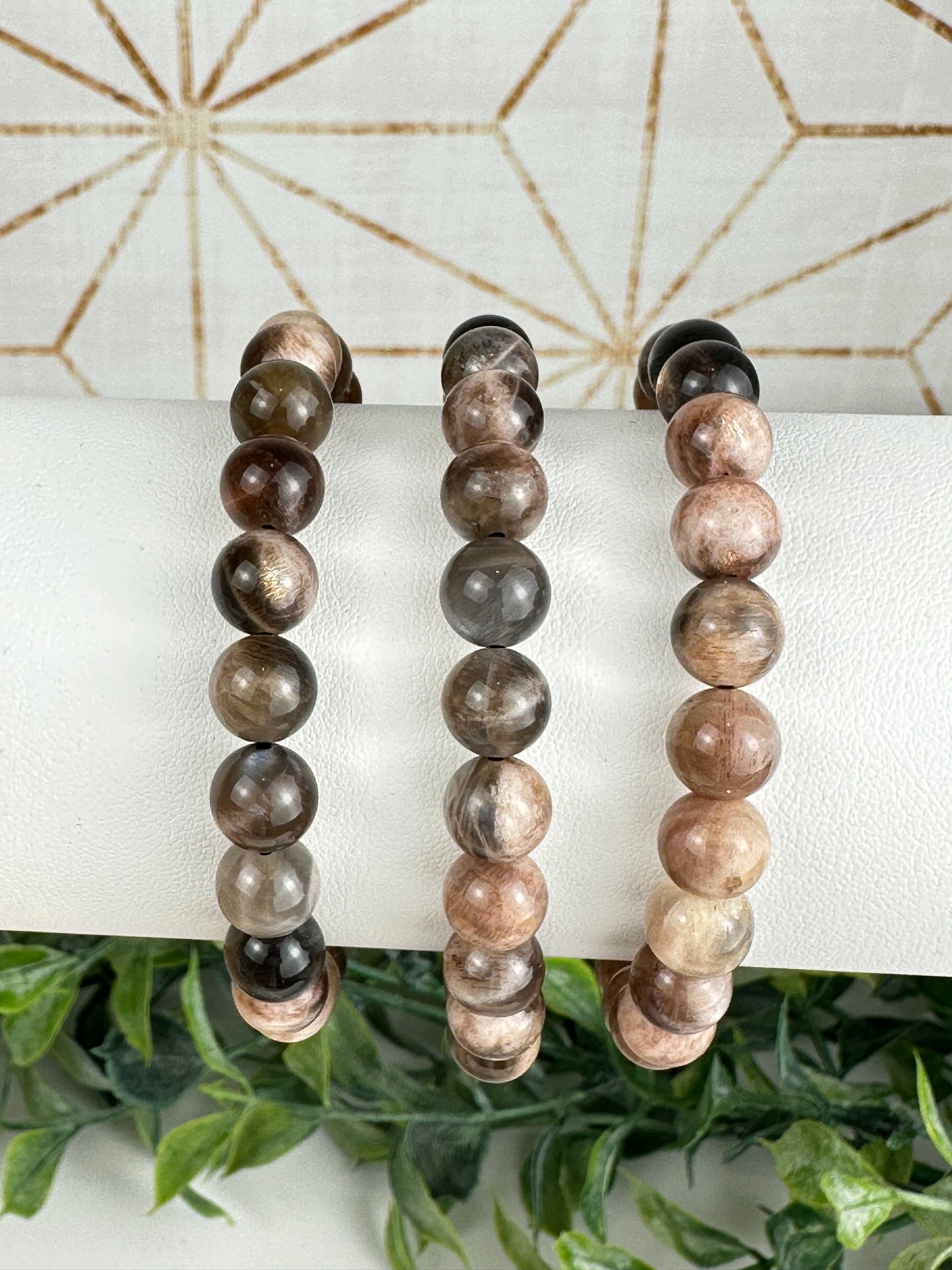 Black Moonstone Bracelet 8mm