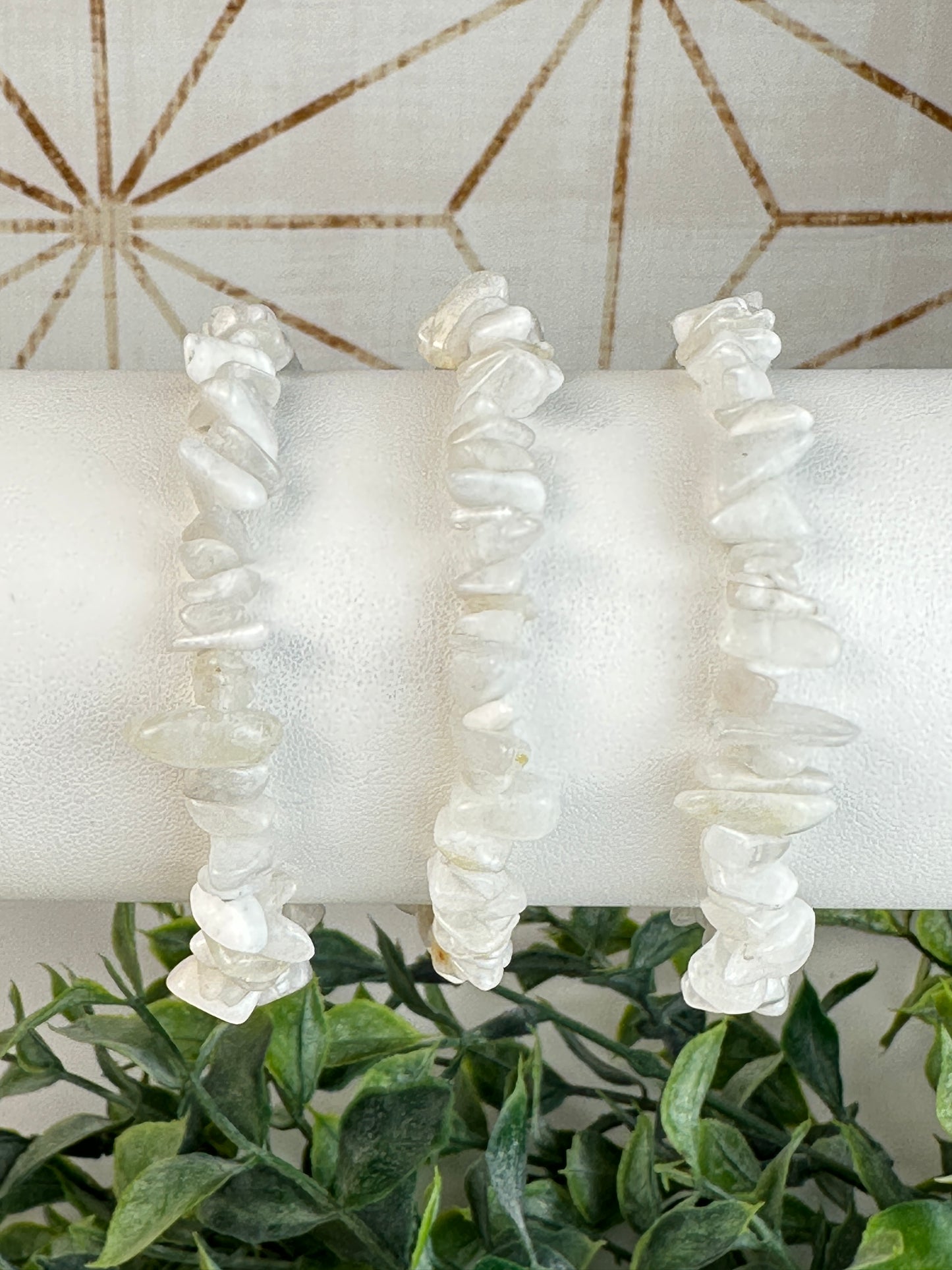 White Moonstone Chip Bracelet