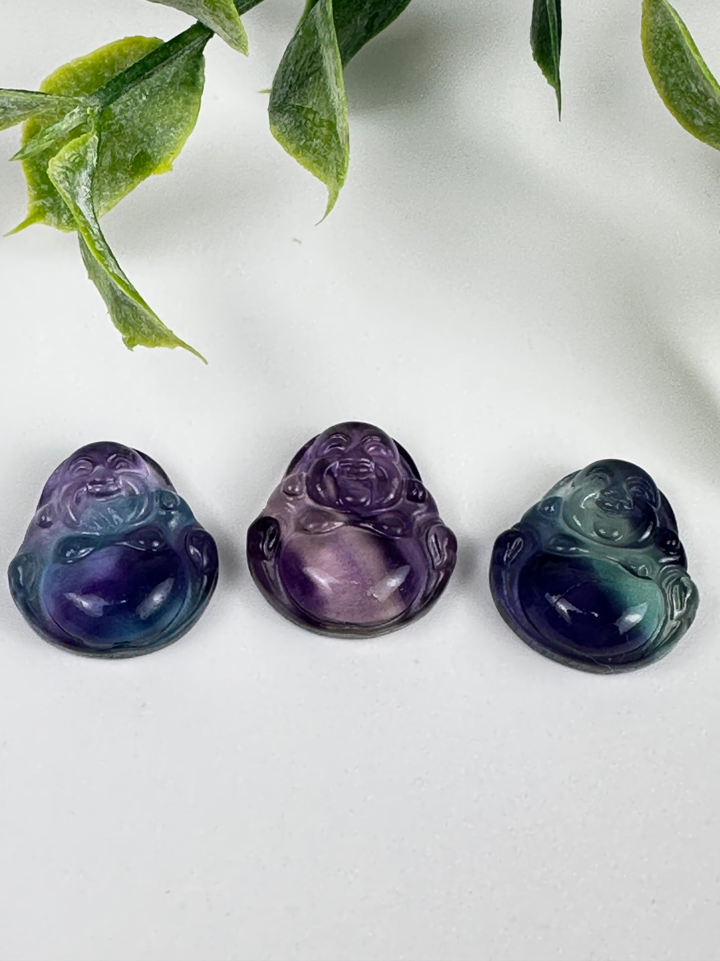 Mini Fluorite Buddha Carving