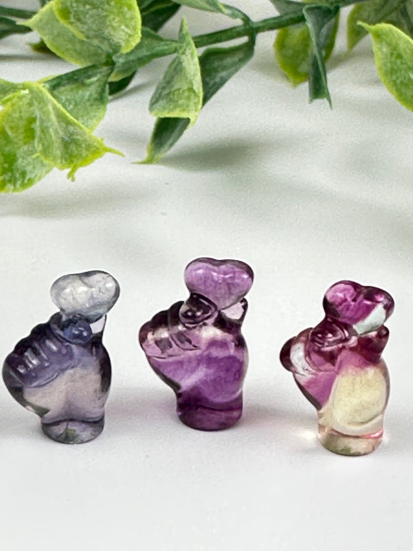 Mini Fluorite Heart Hand Carving