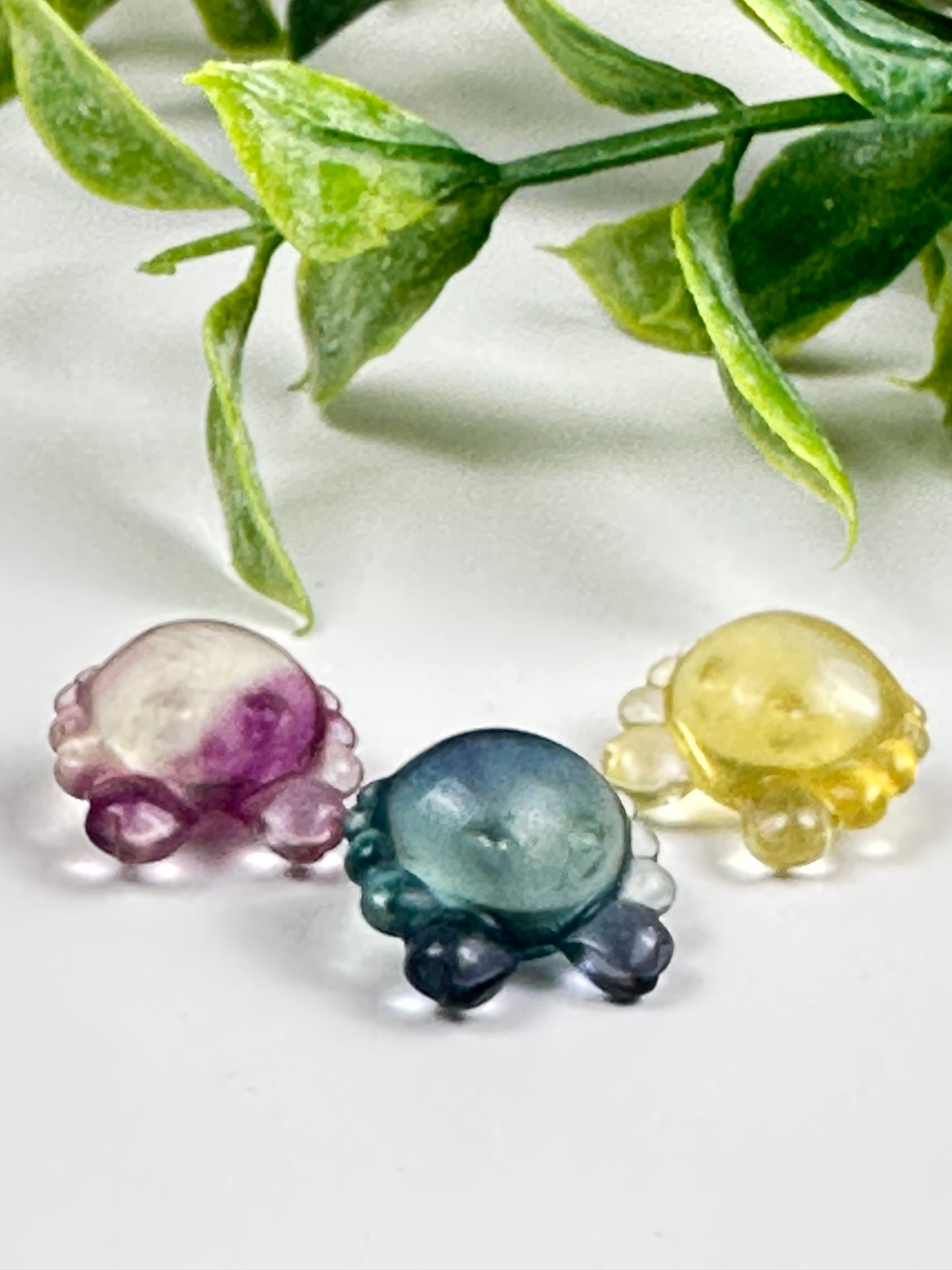 Mini Fluorite Crab Carving