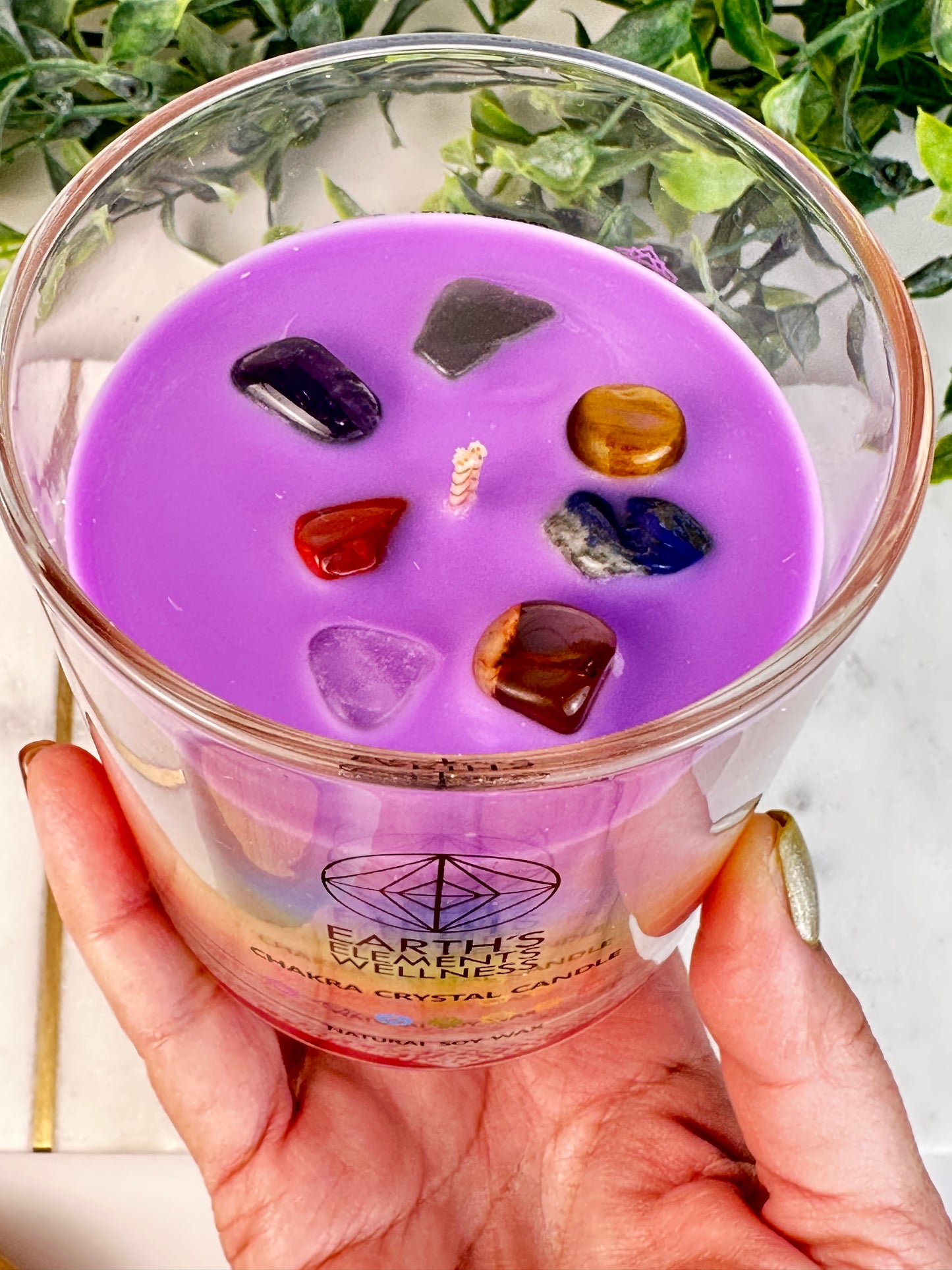 Chakra Crystal Candle