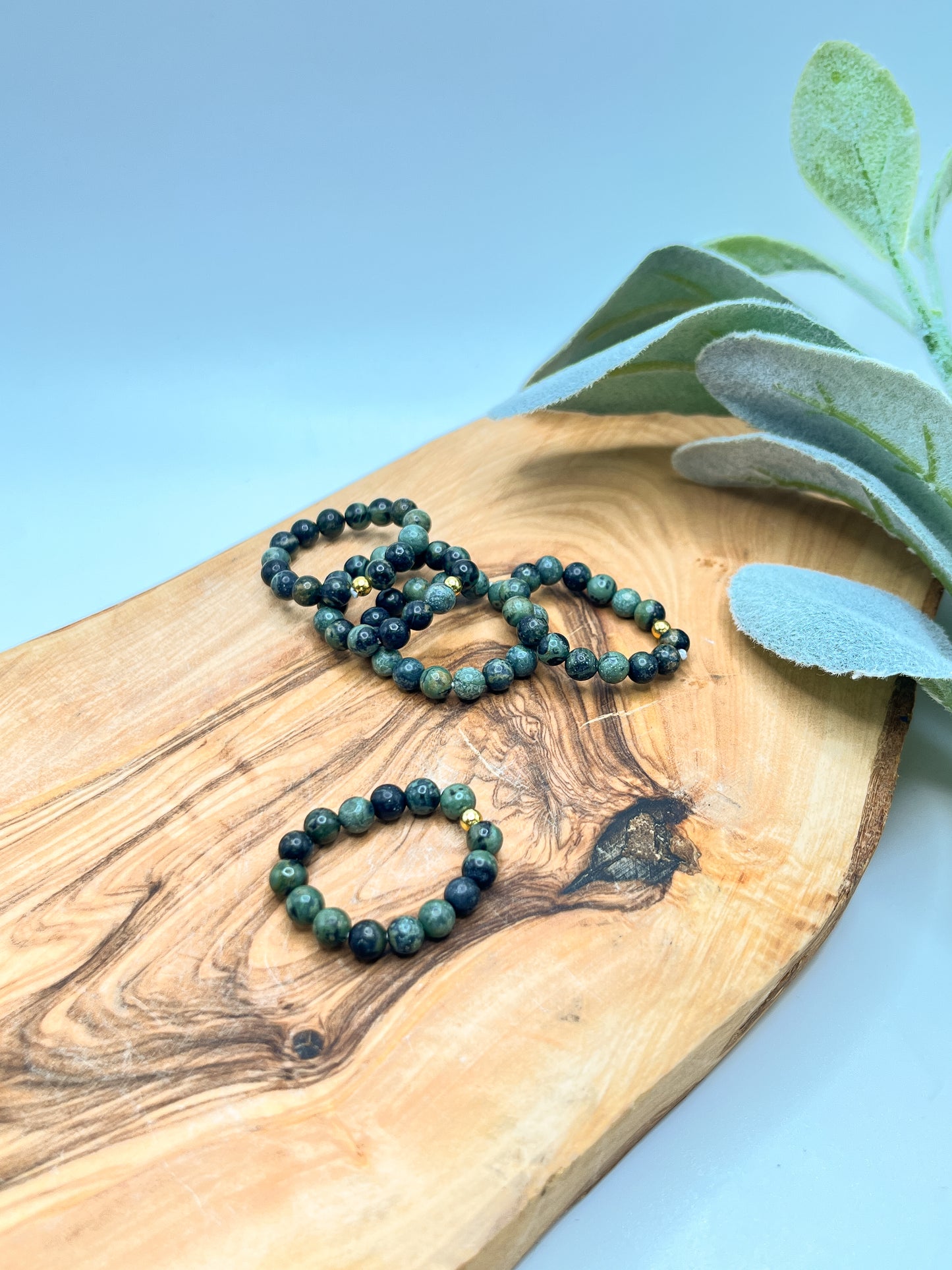 Kambaba - Round Beaded Stretchy Ring
