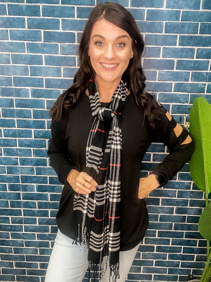 Plaid Cashmere Feel Scarf - Variety