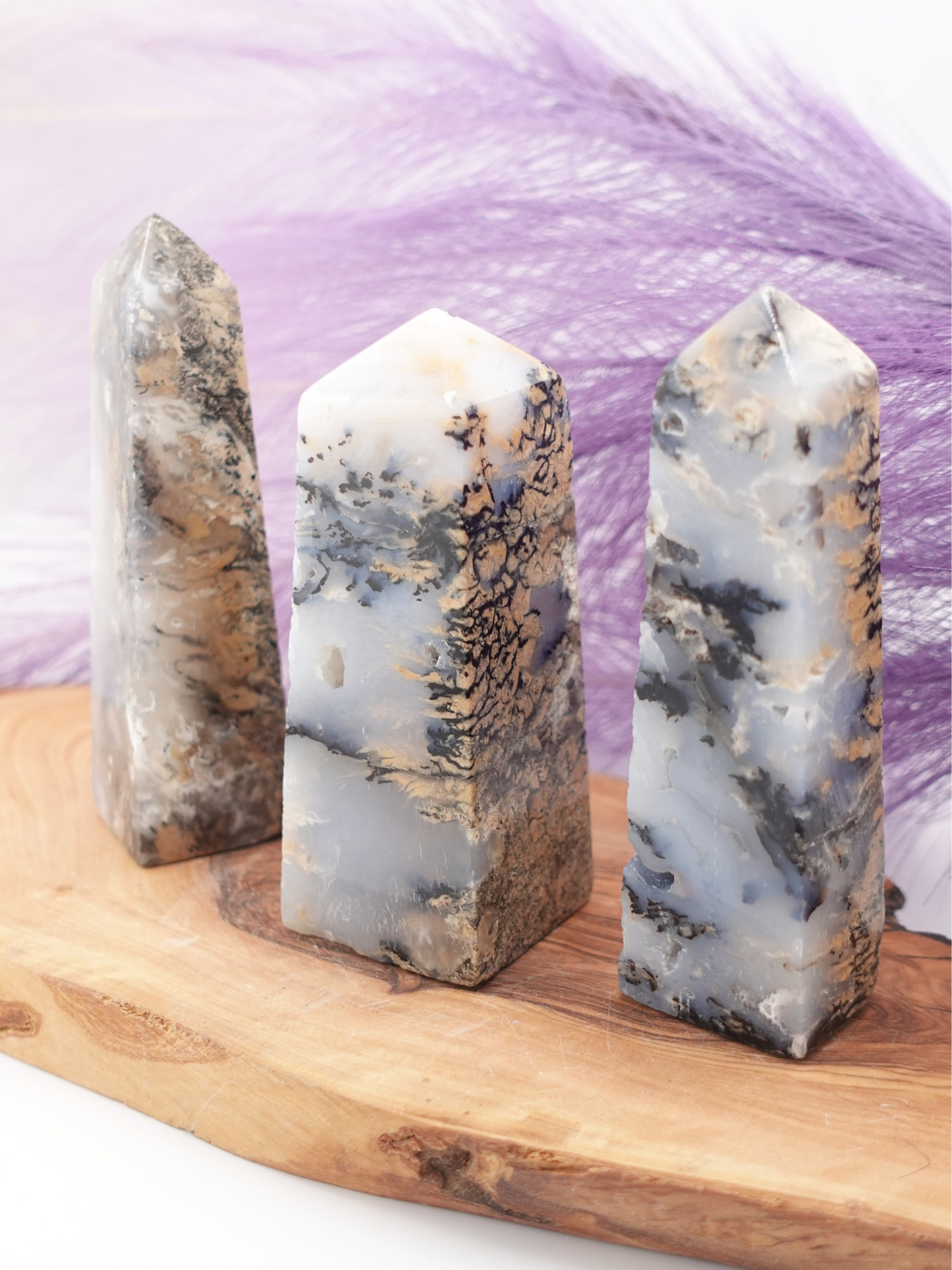 Tiger Dendritic Agate Tower