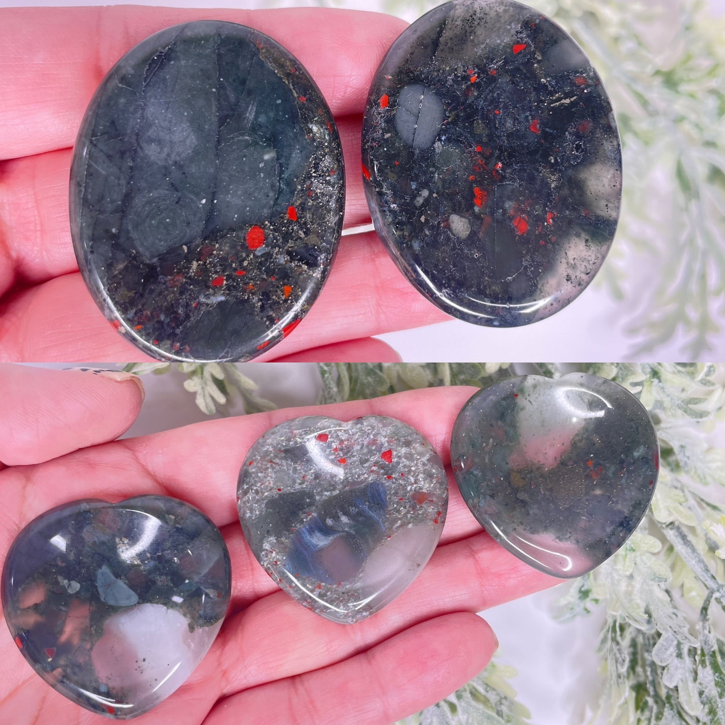 Oval and Heart Worry Stone
