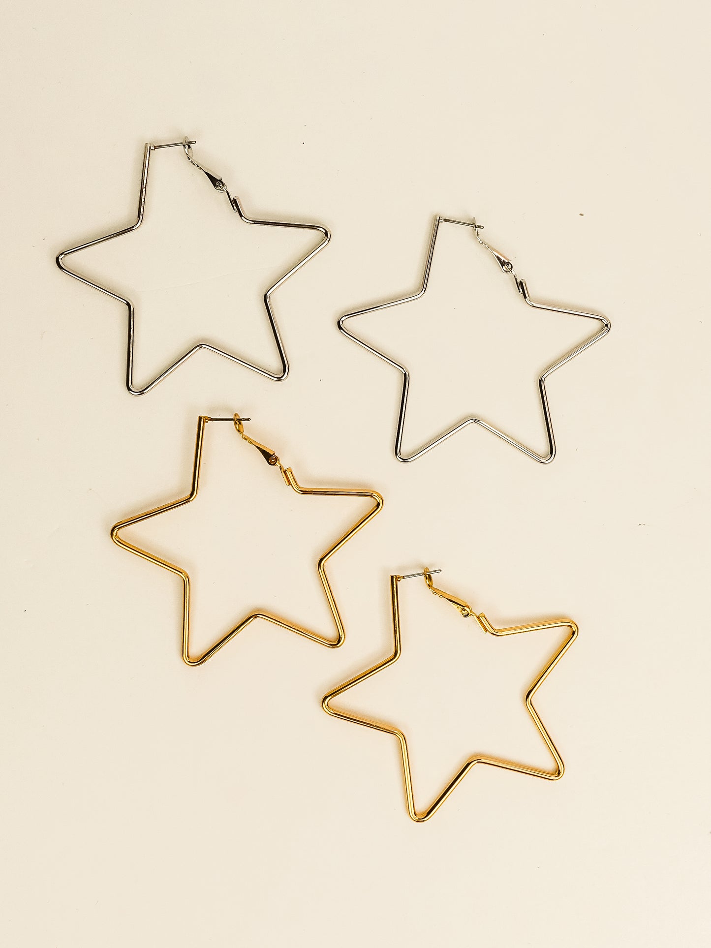Star Lever Back Earrings