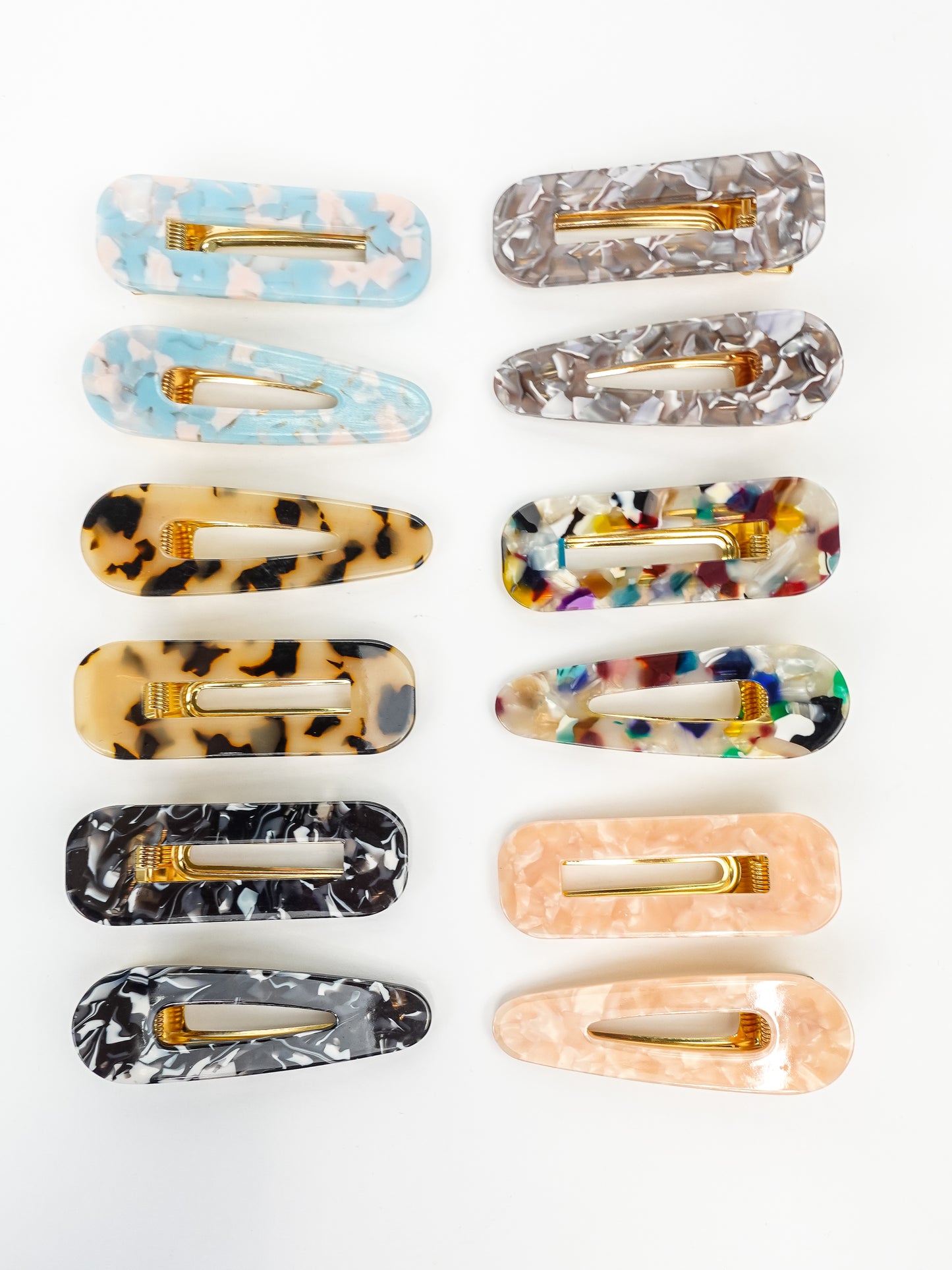 Resin Hair Clips Set