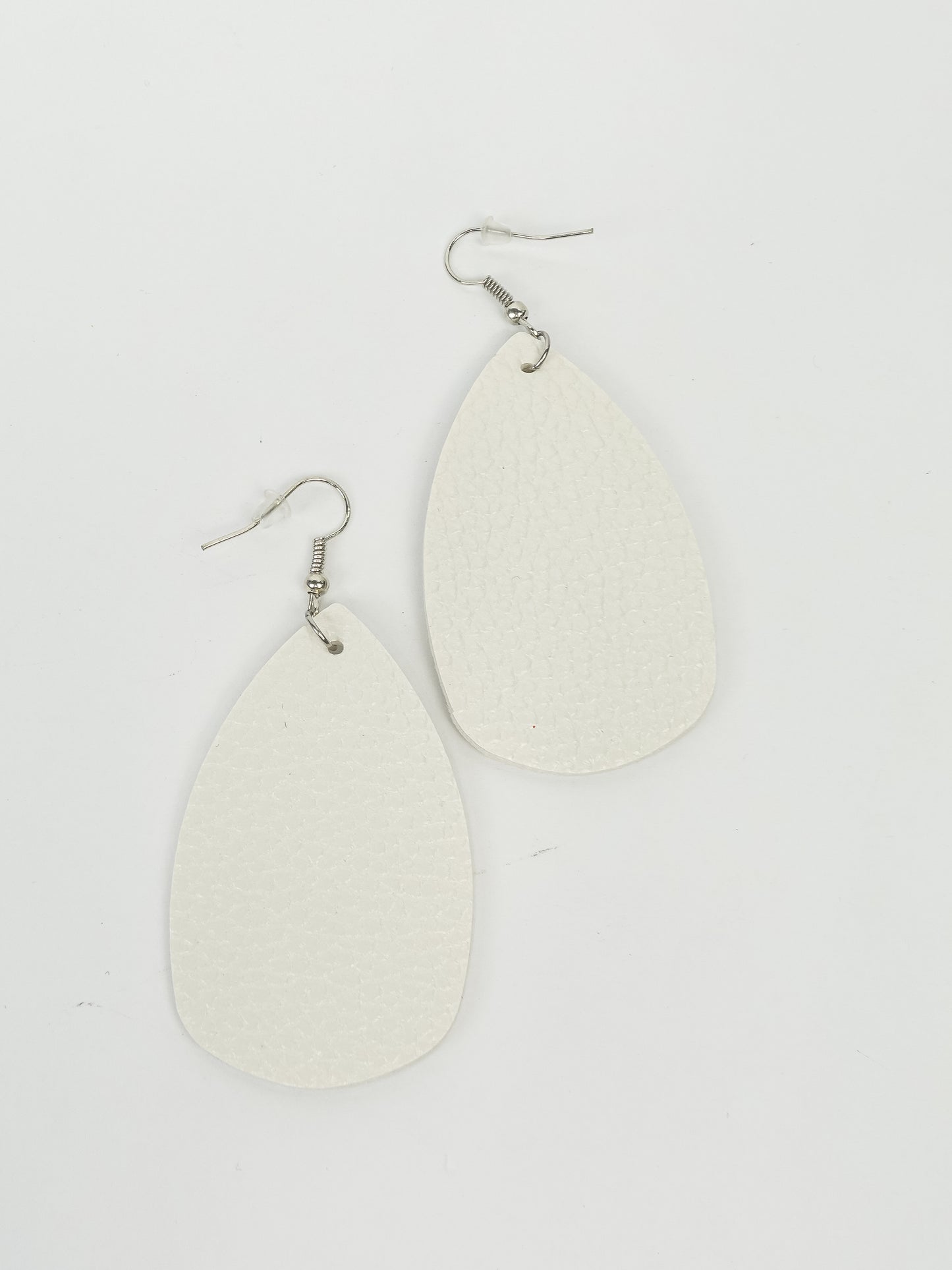 Teardrop Faux Leather Dangle Earrings