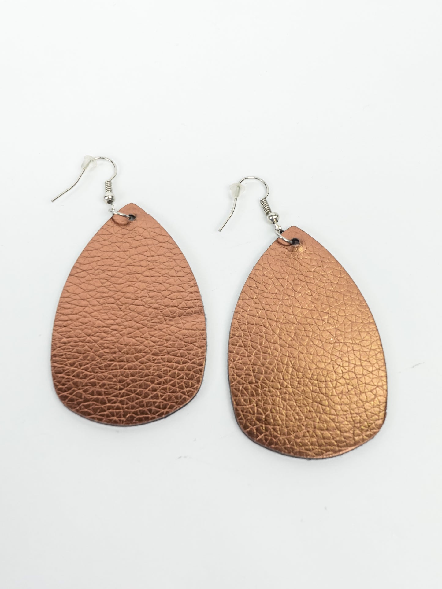 Teardrop Faux Leather Dangle Earrings
