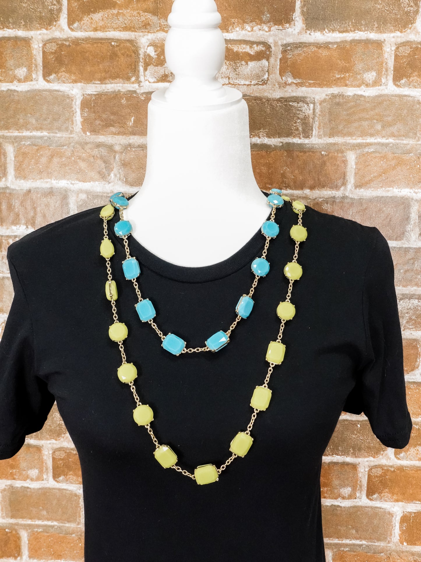 Chunky Gem Shape Necklace