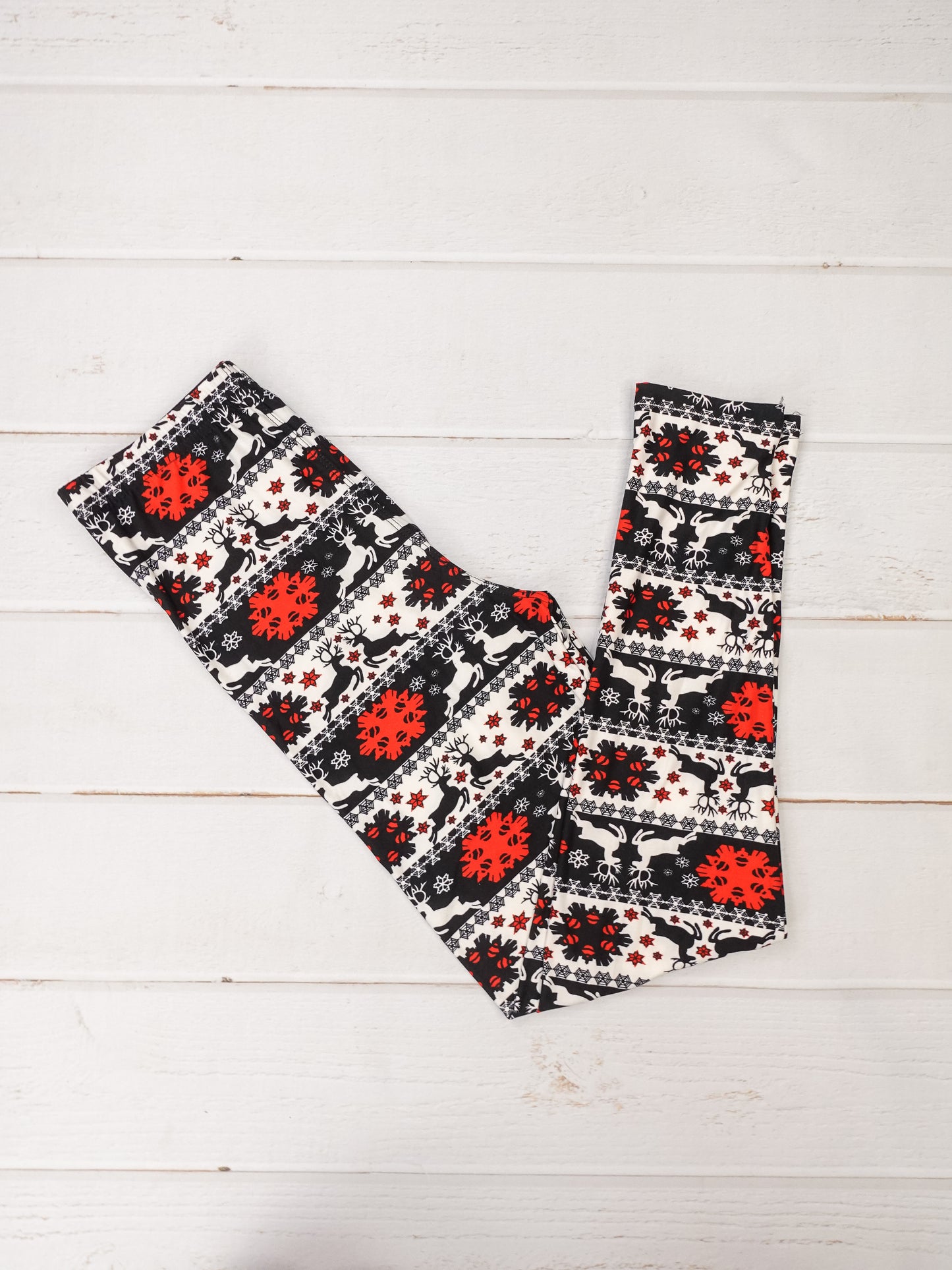 Winter Deer Print Leggings